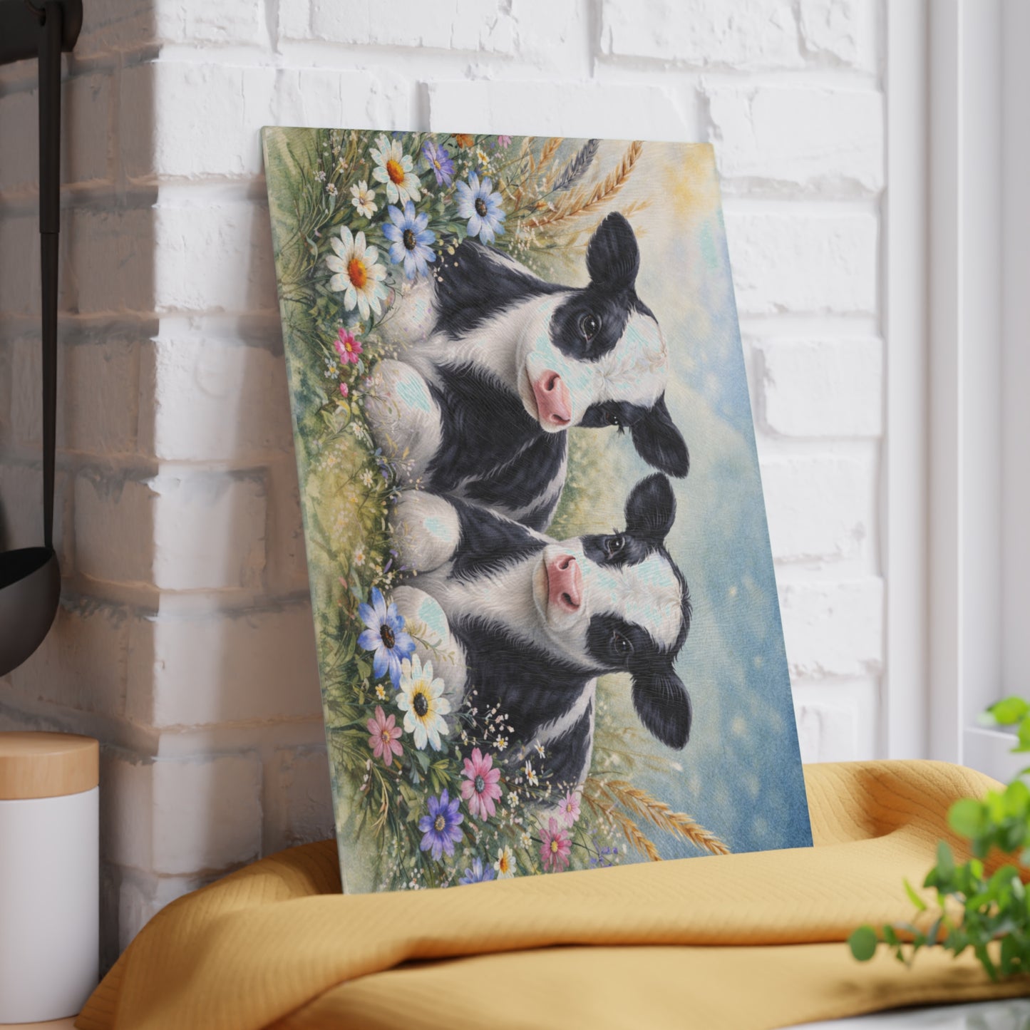 Adorable Calf Duo Cutting Board – Country Charm for Your Kitchen