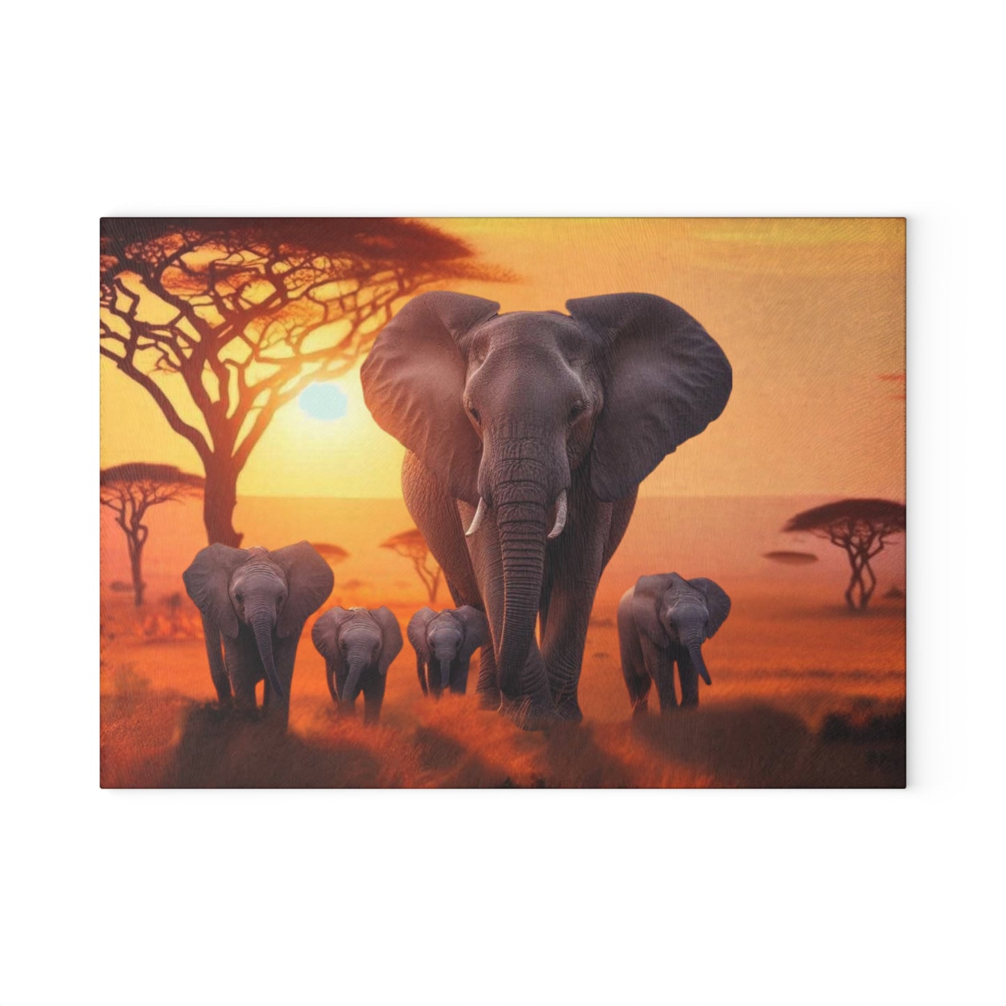 Tabla de cortar de elefante, elefantes bebés, decoración de vida silvestre, cocina con temática animal, regalo familiar, temática de safari, tabla de charcutería, amante de los elefantes