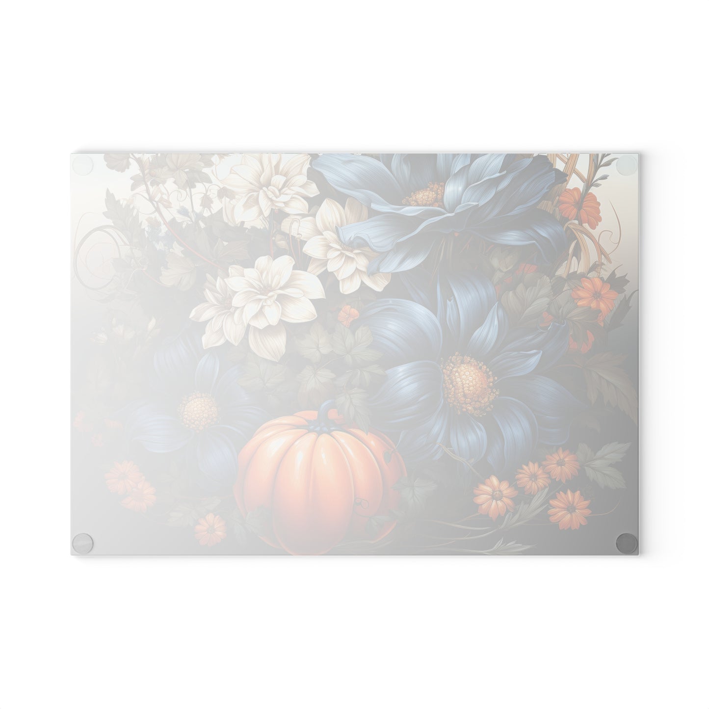 Tabla de cortar con diseño de calabazas otoñales: elegantes flores otoñales para tu cocina