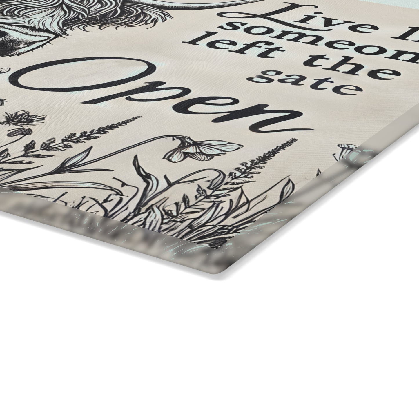 🖤 Highland Cow Sketch Cutting Board – Bold Simplicity & Free-Spirited Farmhouse Flair