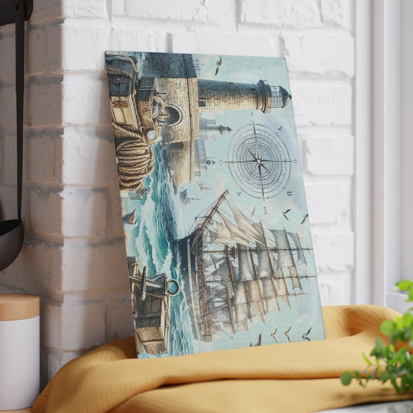 Tabla de cortar náutica, Decoración de cocina costera, Regalo para casa de playa, Decoración con temática oceánica, Elementos esenciales para casa de playa, Decoración inspirada en el océano, Regalo de playa único