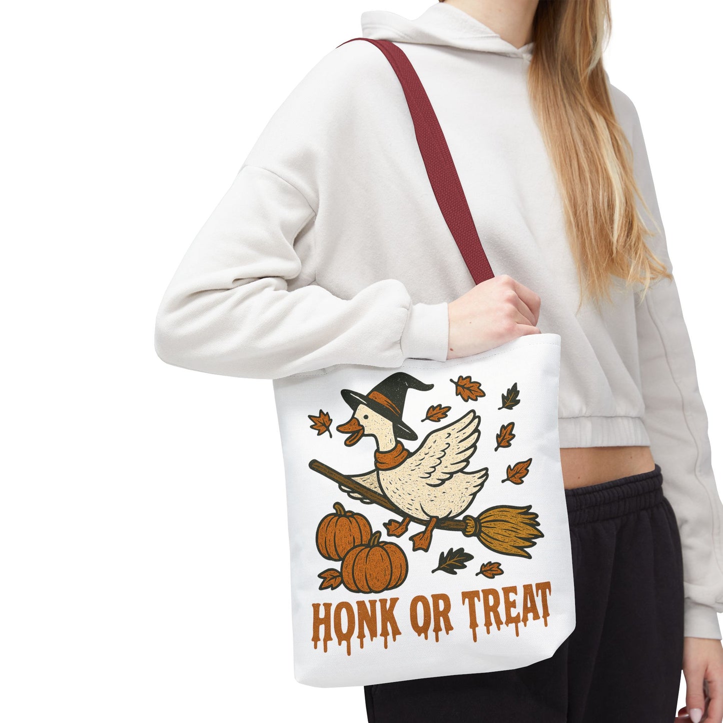 ๐ช Honk or Treat Goose Halloween Tote Bag โ Witchy Whimsy for Spooky Season ๐๐