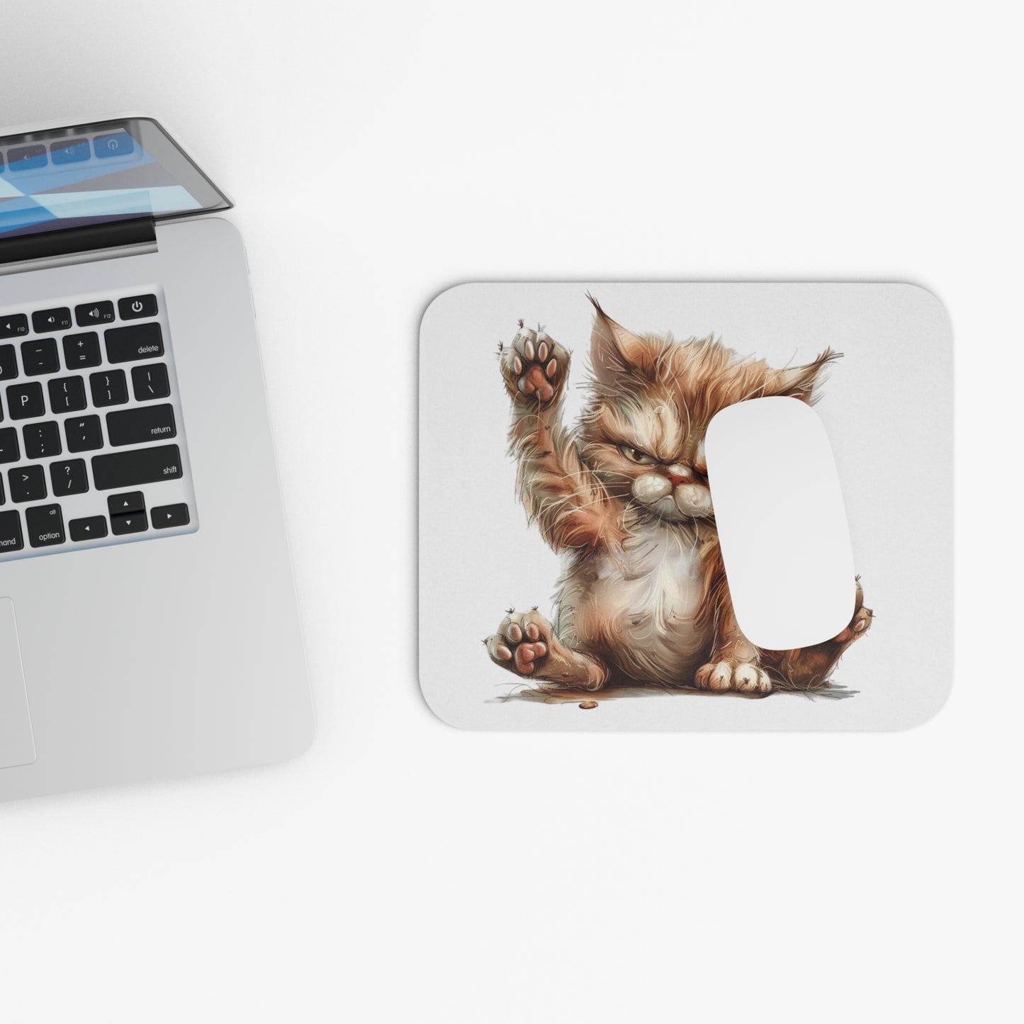 😼 Gato descarado levantando la pata: alfombrilla de ratón divertida y peculiar para amantes de los gatos 🐾