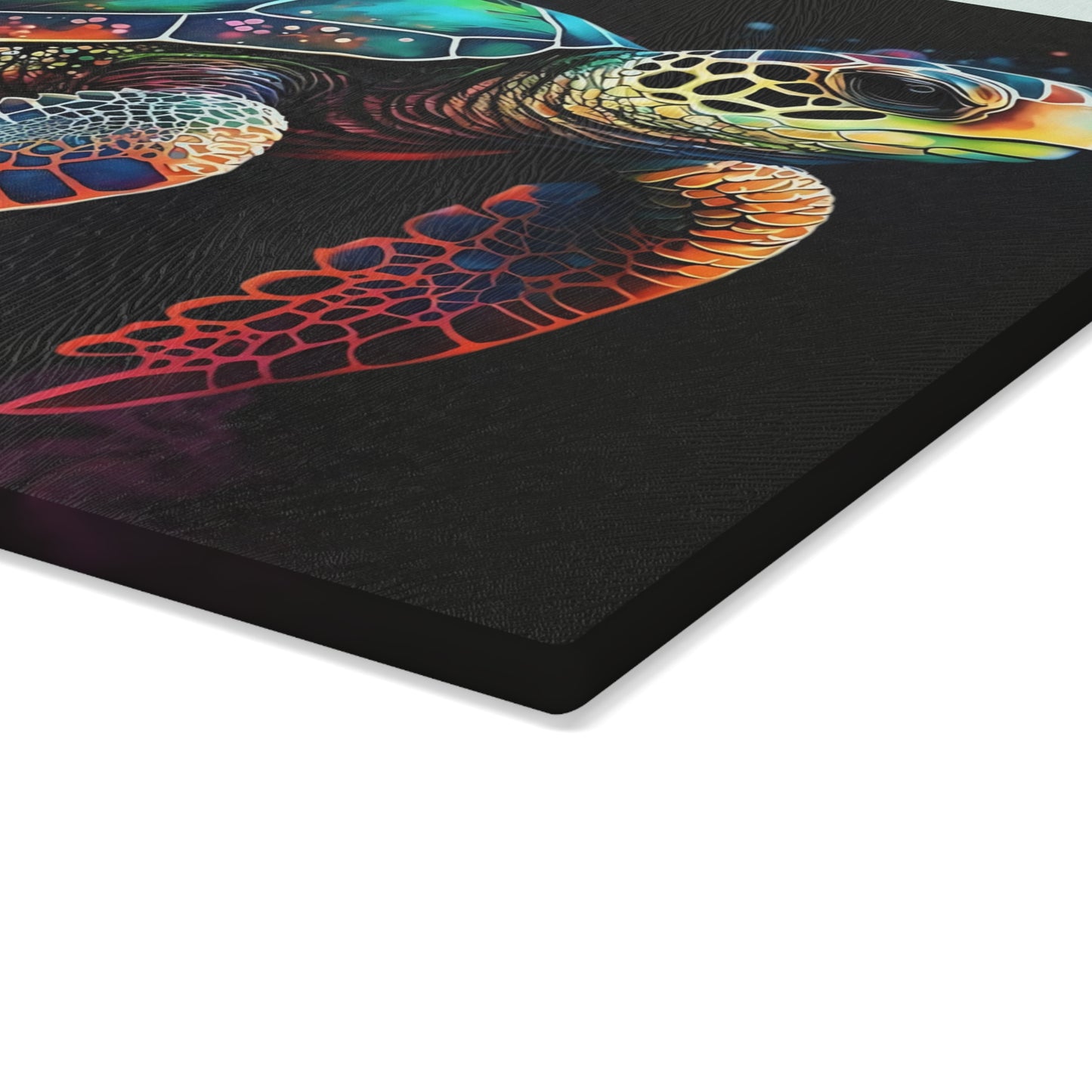 Tabla de cortar - Hermoso diseño de tortuga marina, tabla de cortar de vidrio templado, tabla de charcutería, tabla de cortar, regalo de inauguración de la casa, tabla de cortar personalizada, rústica