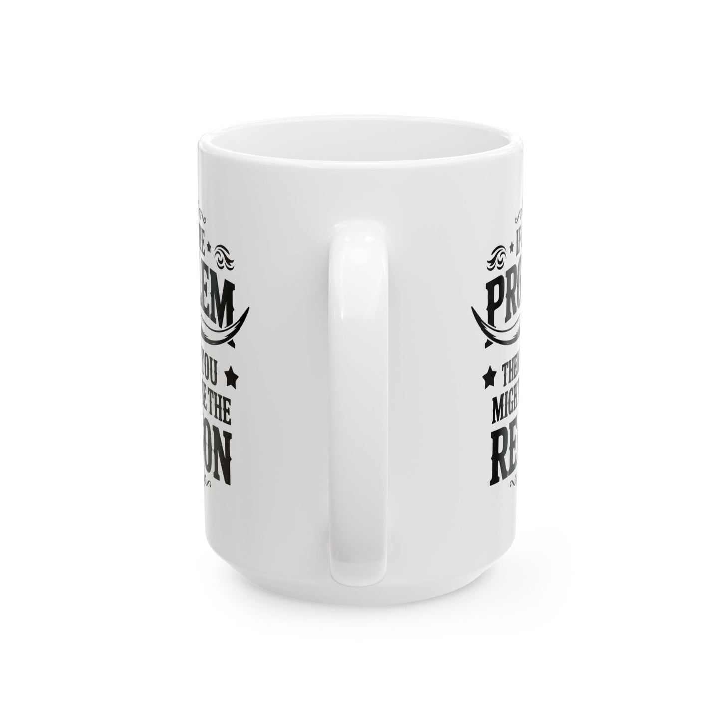 Taza con forma de calavera de vaca «Si yo soy el problema, tú debes ser la razón»: ¡atrevida, divertida y elegante!