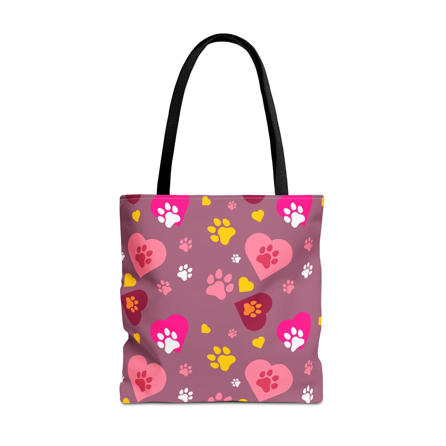 ¡Demuestra tu amor por tus peludos amigos con este clásico bolso de mano con estampado de patas! 🐾