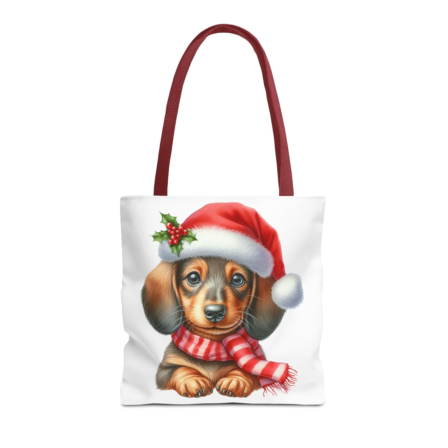 🎄 Dachshund Christmas Tote Bag – Festive Holiday Charm for Dog Lovers 🐾🎅