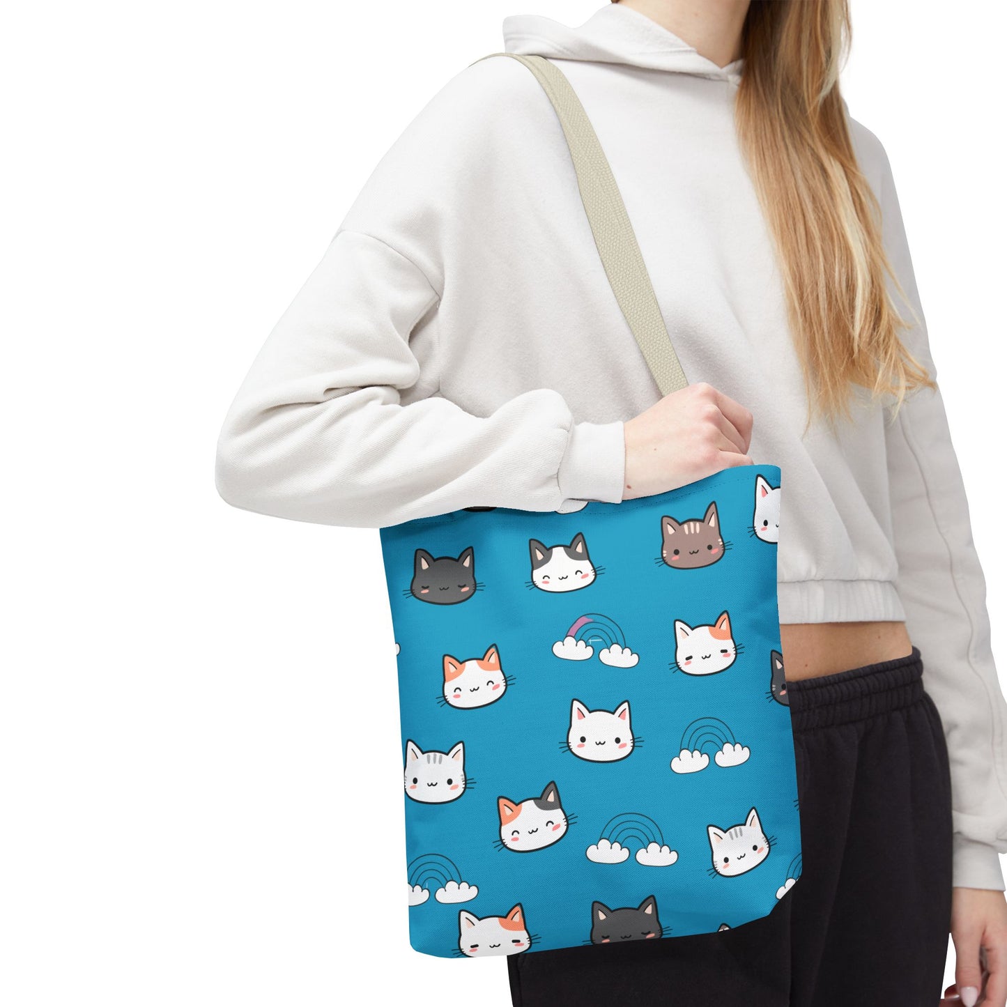 Bolsa de mano para gatos, regalo para amantes de los gatos, bolsa reutilizable, bolsa para mamá gata, ecológica, bolsa con estampado animal, diseño de gatito lindo, amante de las mascotas
