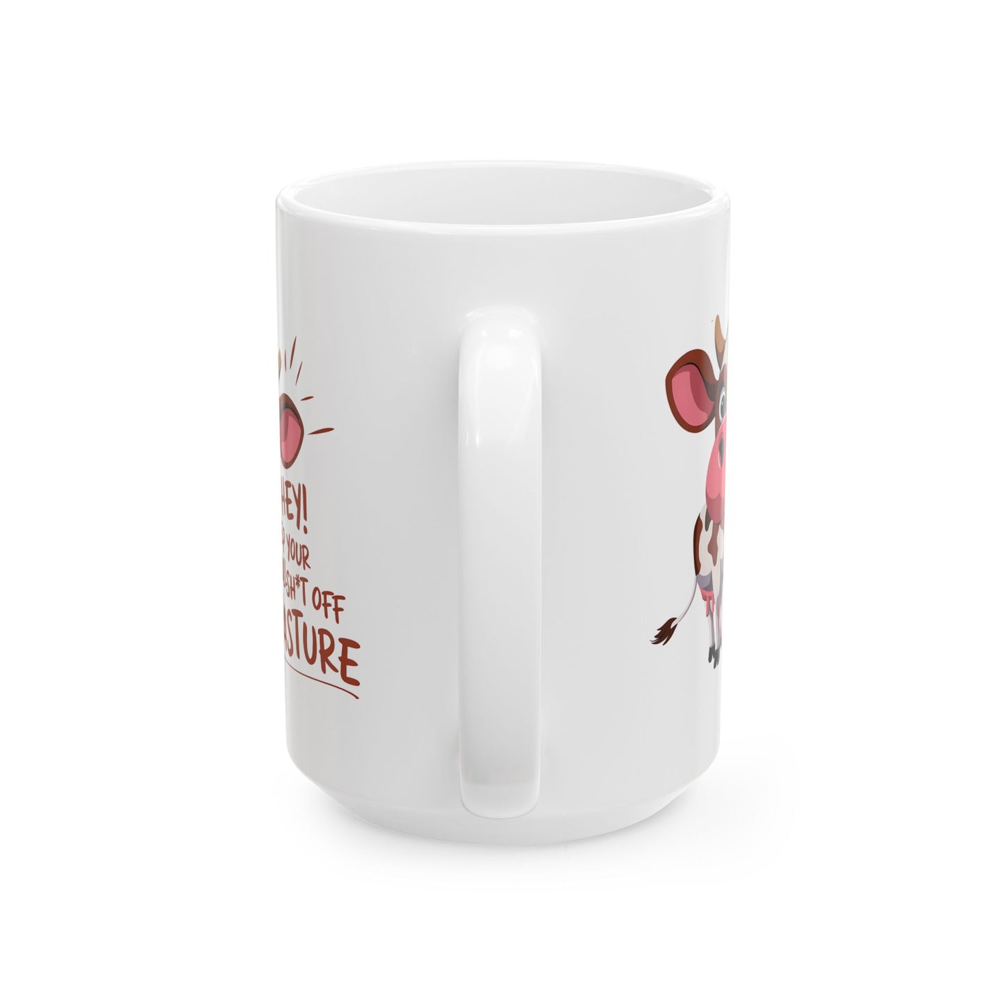 🐮 ¡Mantén tus tonterías lejos de mi pasto! – Taza divertida de vaca para almas atrevidas ☕