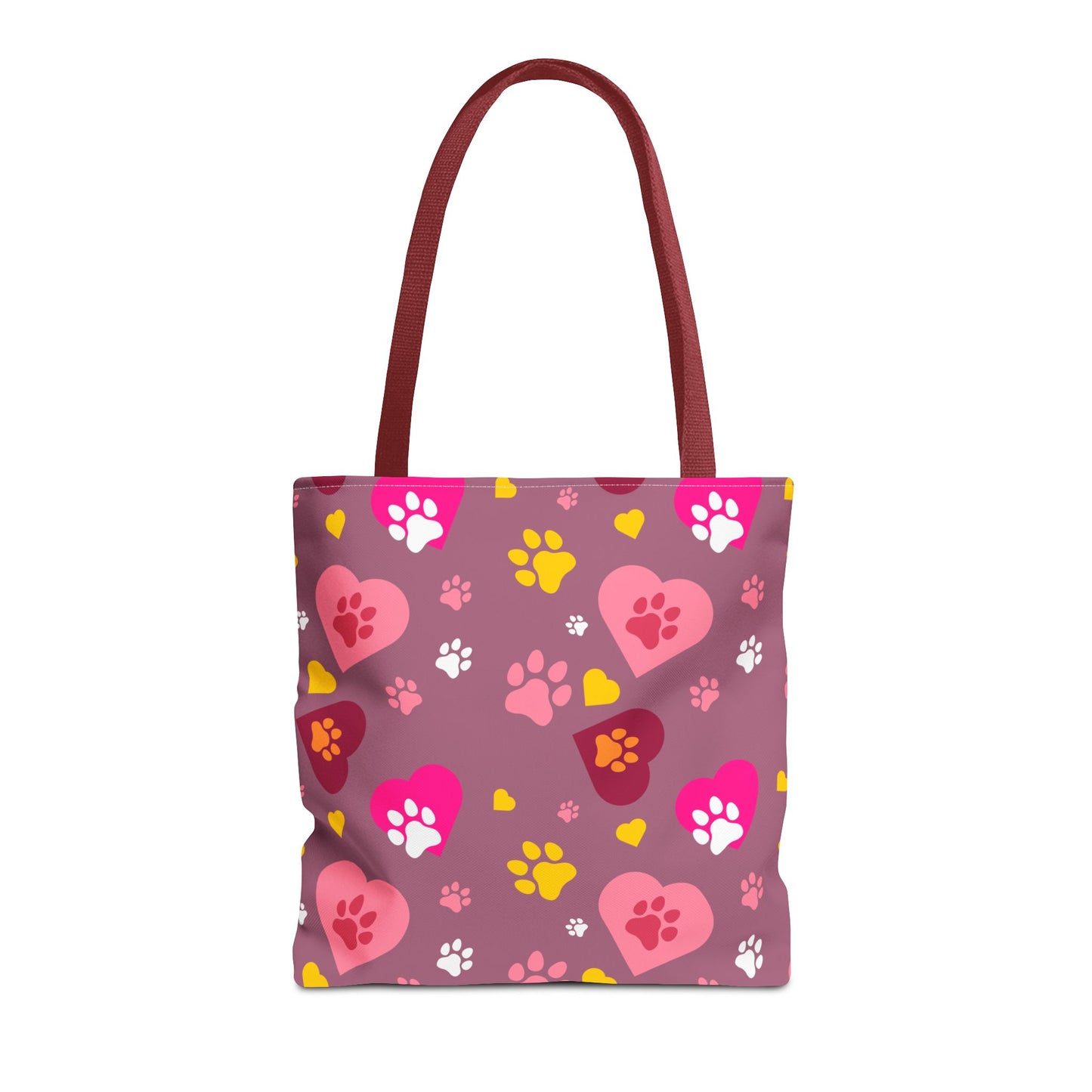 ¡Demuestra tu amor por tus peludos amigos con este clásico bolso de mano con estampado de patas! 🐾