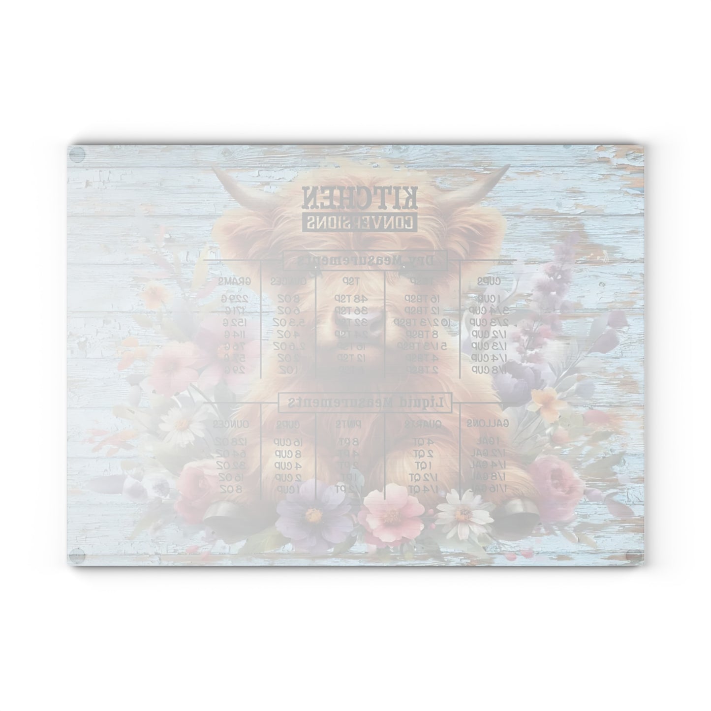 Tabla de cortar de vaca, tabla de cortar de vidrio con diseño de vaca de las Highlands, decoración de cocina con diseño de vaca, tabla de cortar para regalo de casa nueva, tabla de charcutería, regalos de vaca de las Highlands