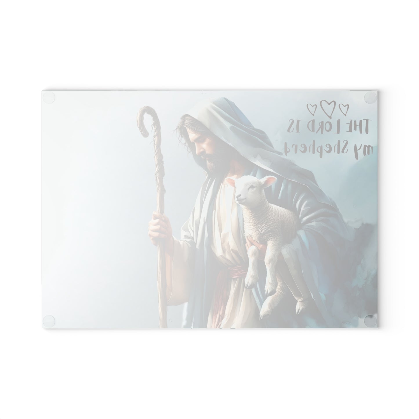 Tabla de cortar de Jesús, tabla de cortar de vidrio templado, tabla de charcutería, tabla de cortar, regalo de inauguración de la casa, tabla de cortar personalizada