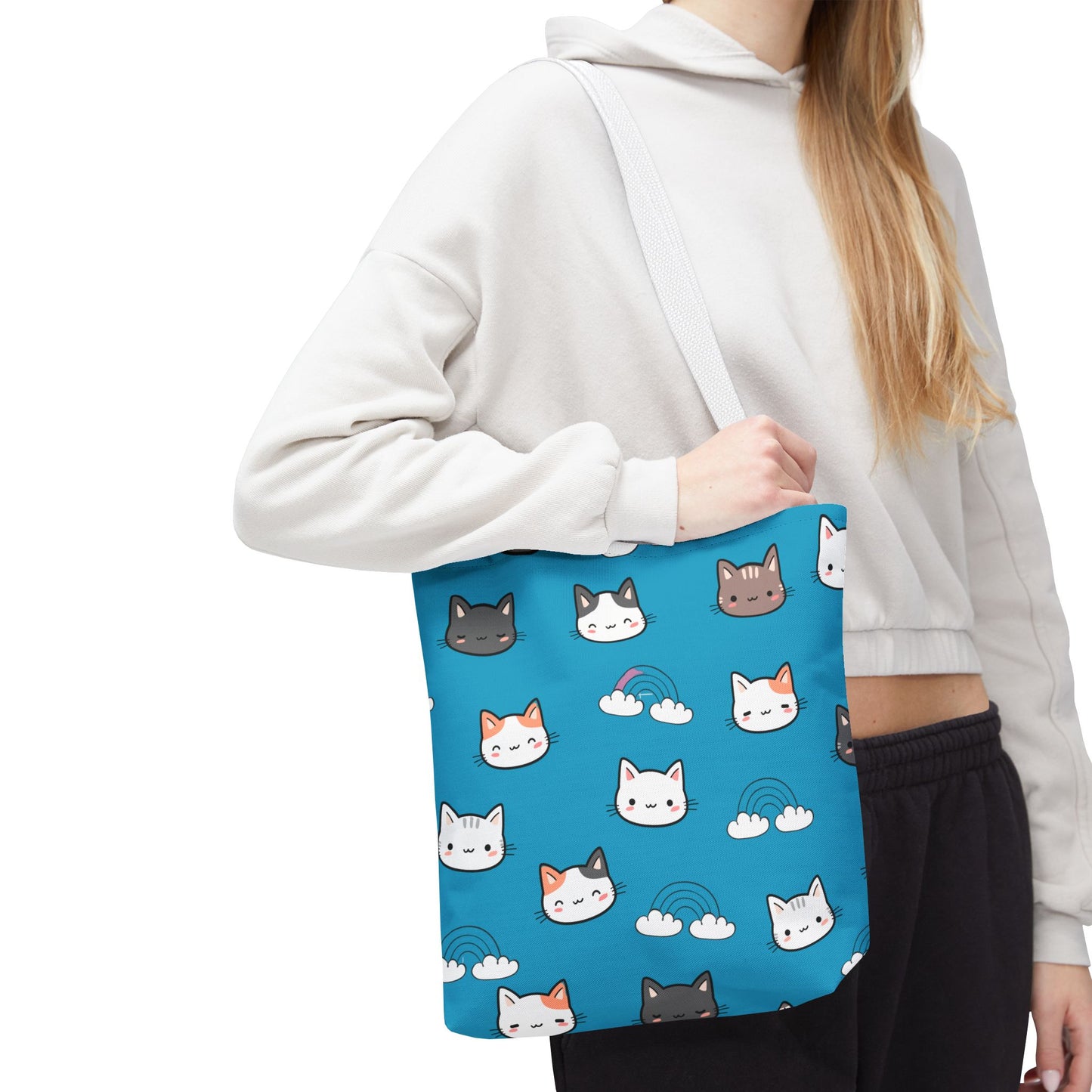 Bolsa de mano para gatos, regalo para amantes de los gatos, bolsa reutilizable, bolsa para mamá gata, ecológica, bolsa con estampado animal, diseño de gatito lindo, amante de las mascotas