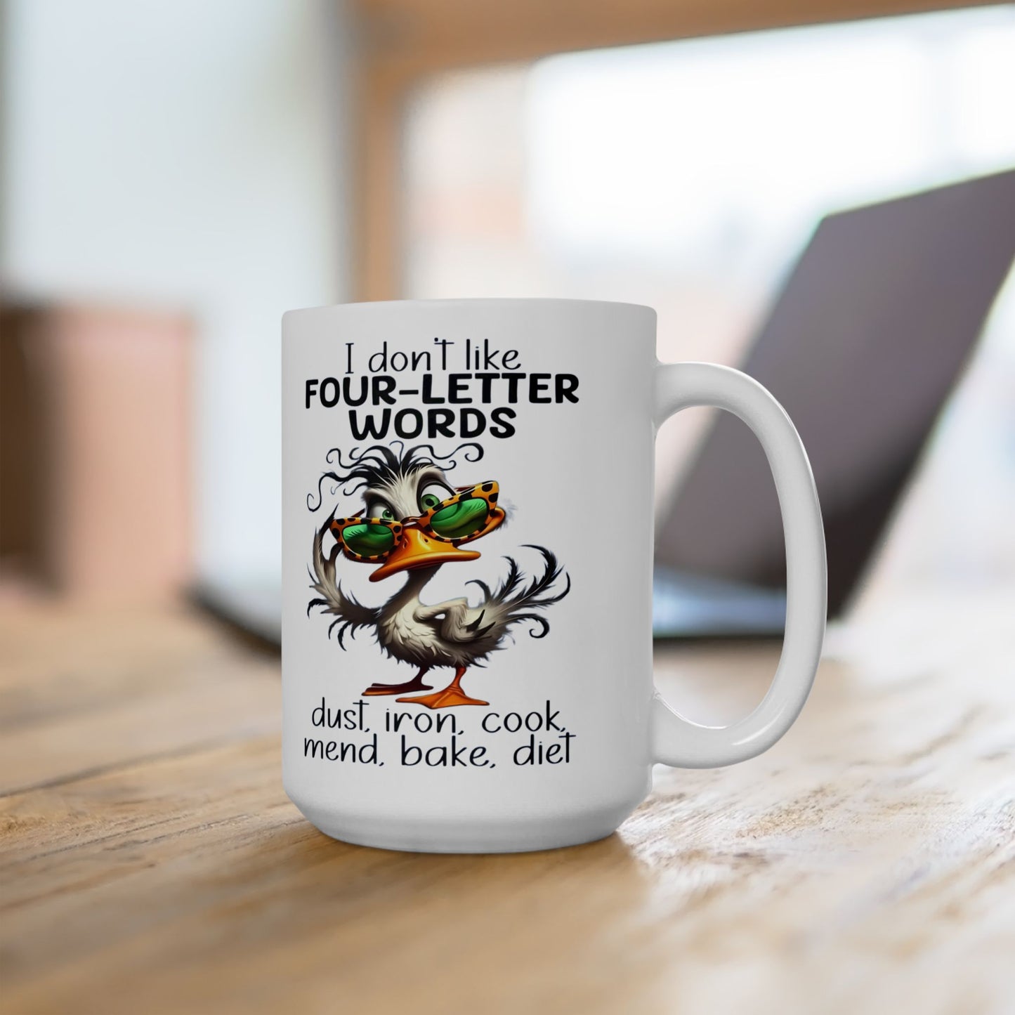 ☕ Taza de café Sassy Duck “Palabras de cuatro letras”: ¡un regalo divertido y con actitud!