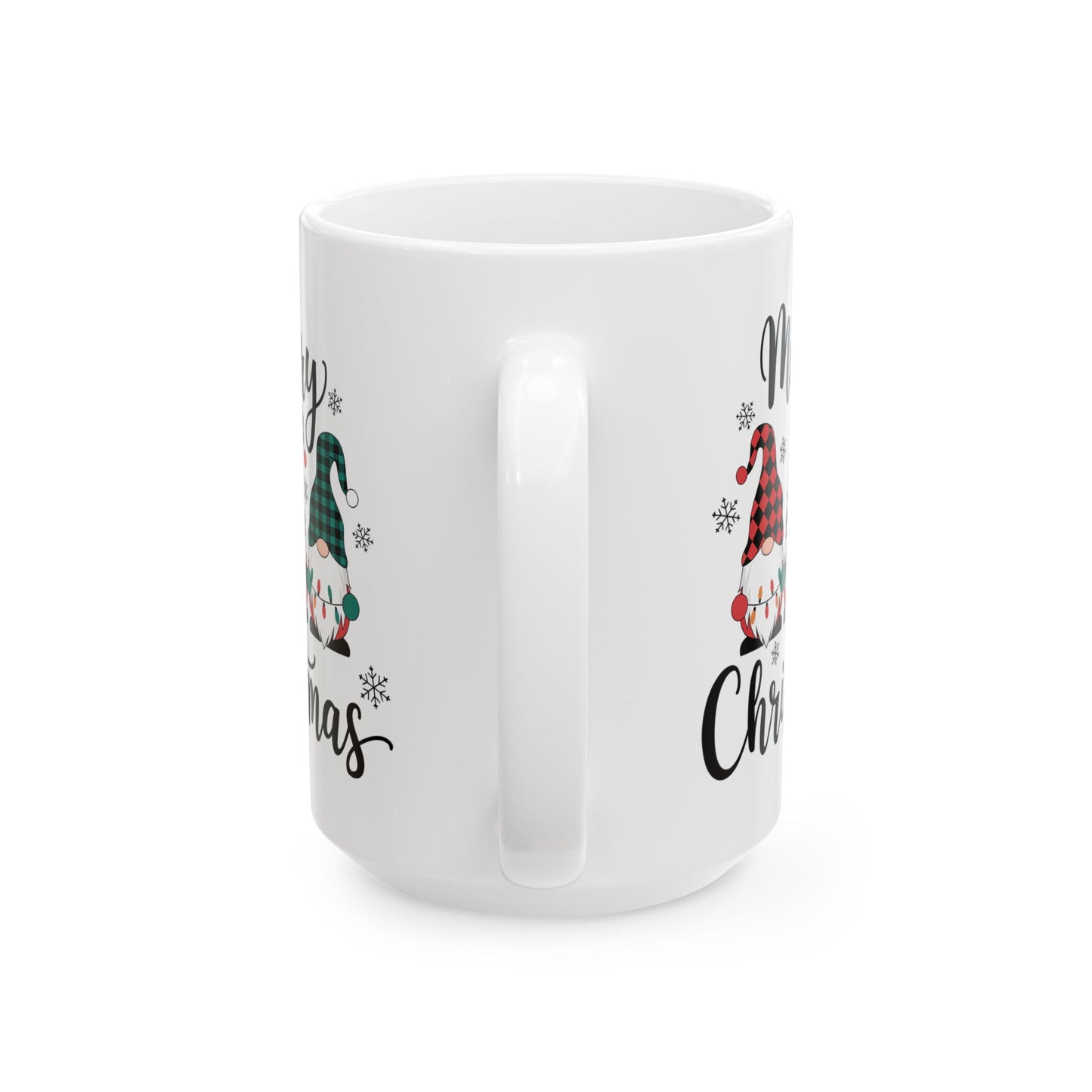 ๐
๐ Merry Christmas Gnomes โ Festive Plaid Holiday Cup โจโ
