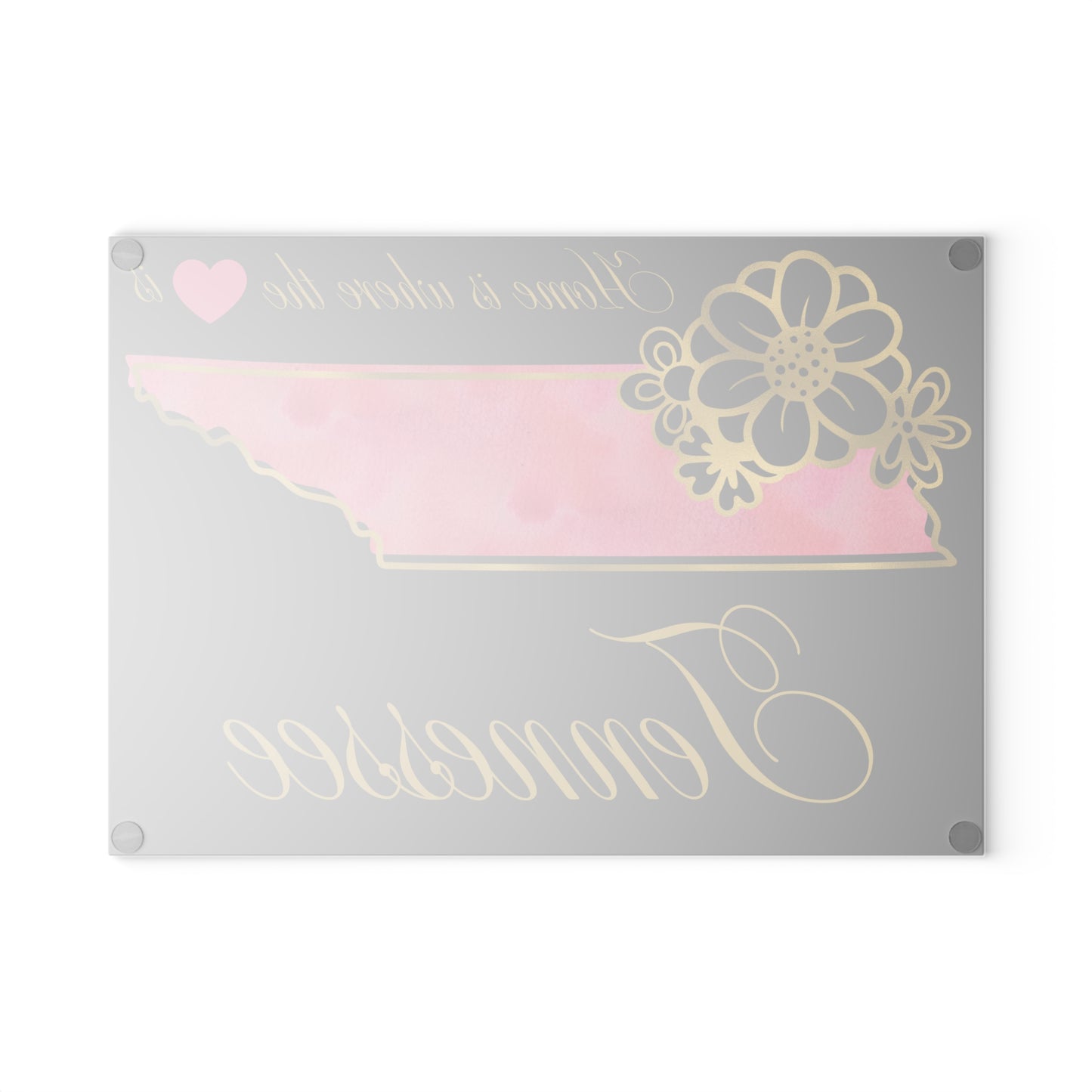 🌸 Tennessee Floral State Cutting Board – Rosy Charm with Southern Grace 🎀