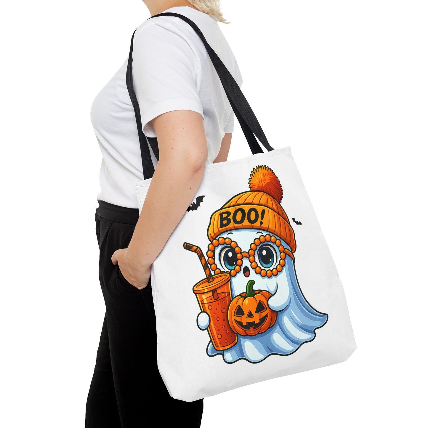 ๐ป Boo-tiful Ghost Tote Bag โ Spooky Cute Halloween Vibes ๐๐