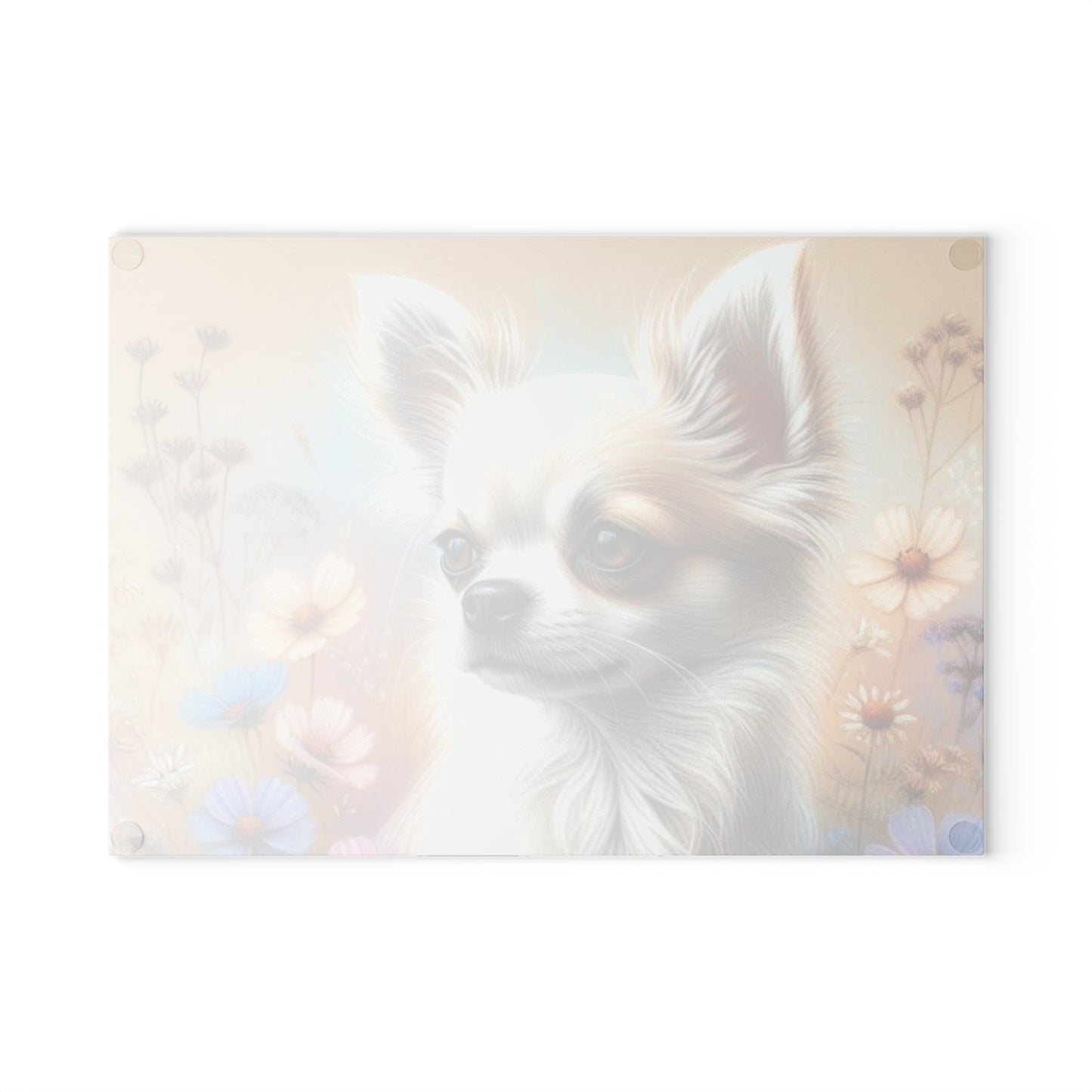 🐾 Chihuahua Wildflower Cutting Board – Petite Pup Charm with Floral Flair 🌼
