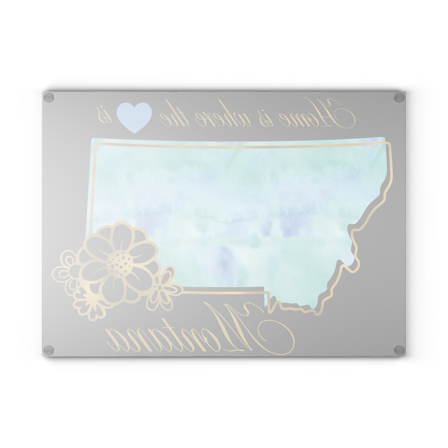 💙 Montana State Floral Cutting Board – Big Sky Beauty Meets Homegrown Charm