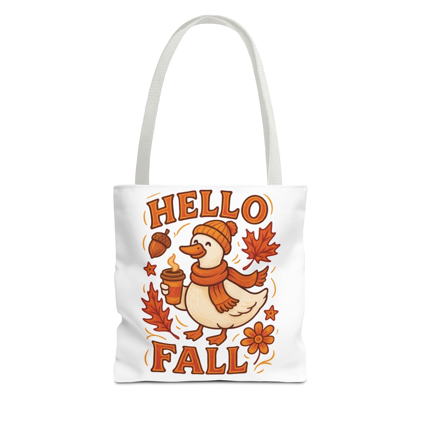 🧡 Hello Fall Duck Tote Bag – Cozy Autumn Vibes & Feathered Charm 🍂🦆