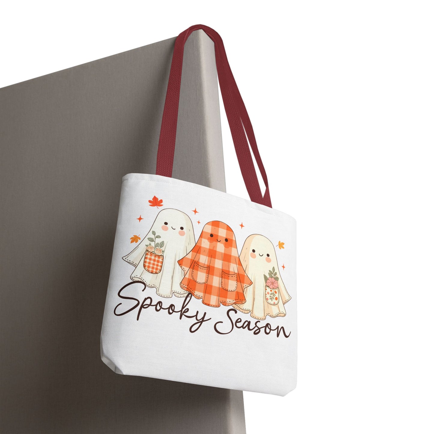 ๐ป Spooky Season Ghost Friends Tote Bag โ Cozy Fall Vibes with a Cute Twist ๐๐