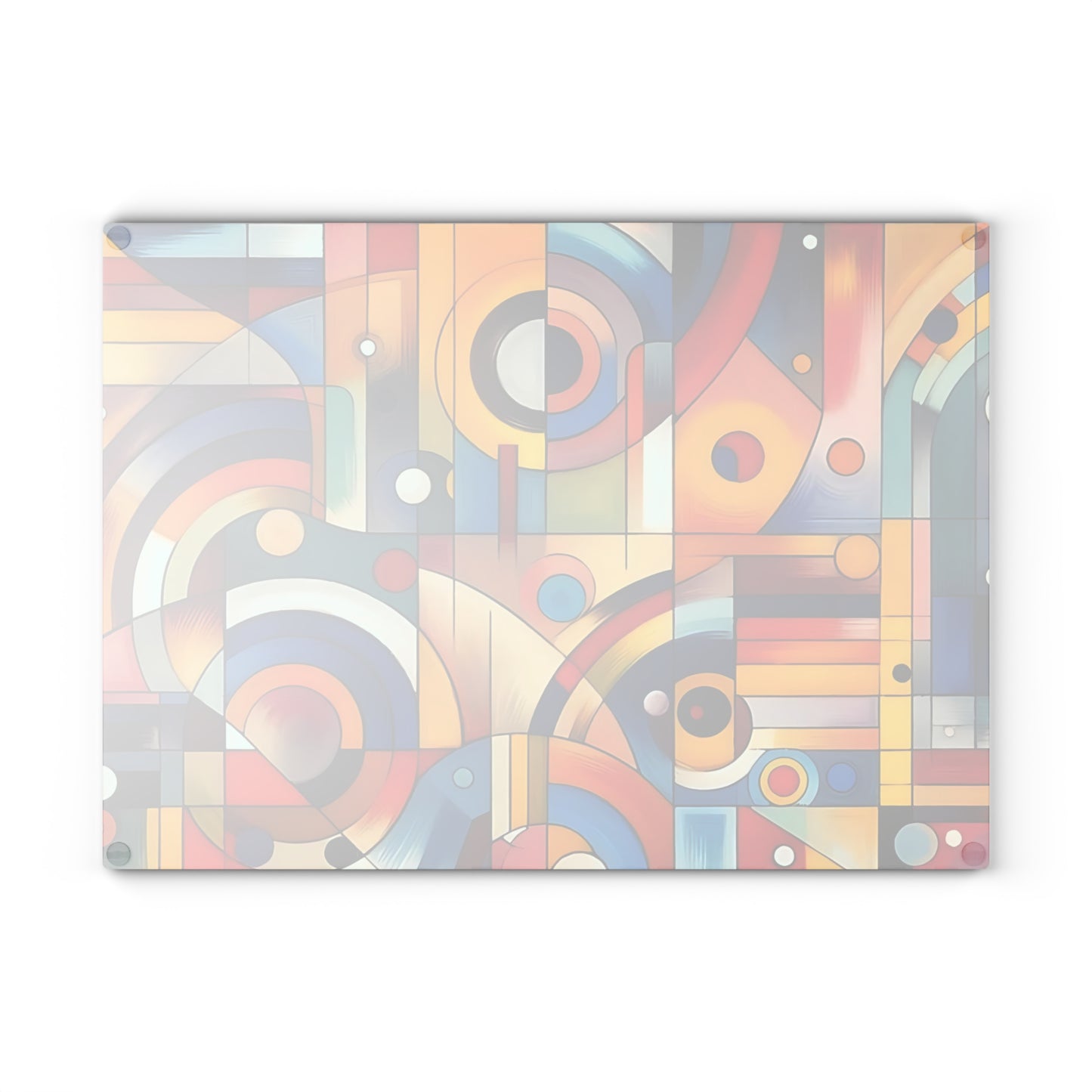 Tabla de cortar - Diseño abstracto multicolor, tabla de cortar de vidrio templado, tabla para charcutería, tabla de cortar, regalo de inauguración de la casa, tabla de cortar personalizada, rústica
