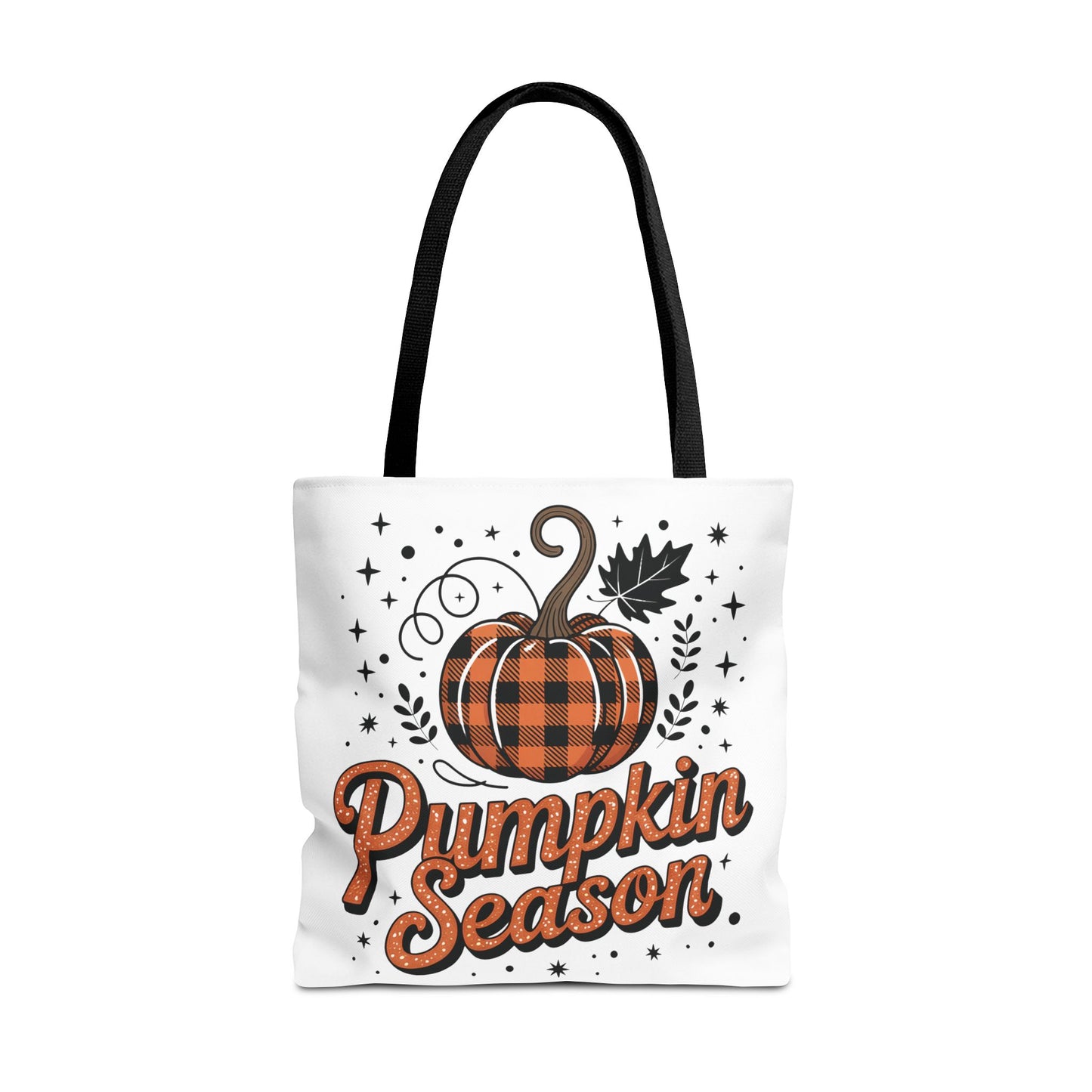 🎃 Pumpkin Season Tote Bag – Fall Buffalo Plaid Style for Autumn Lovers 🍂
