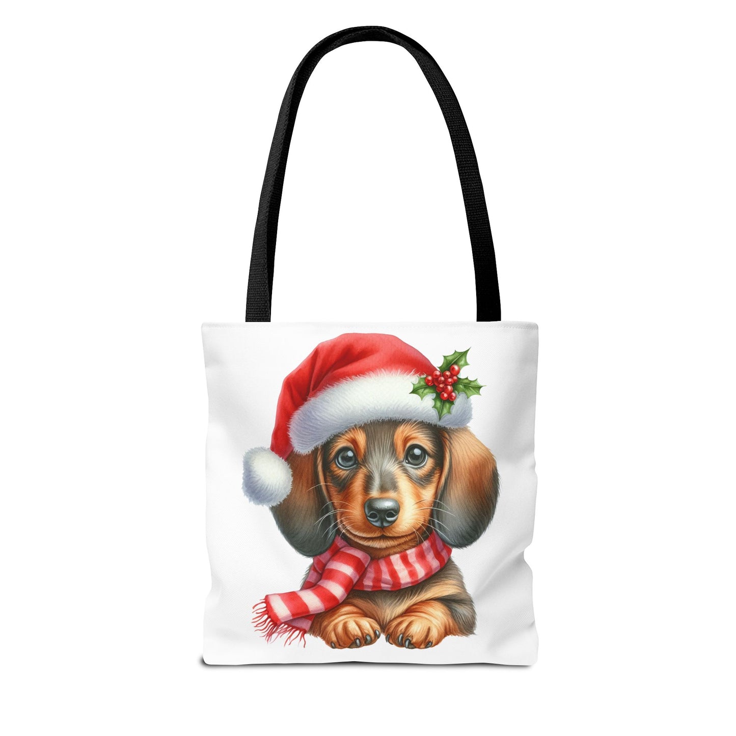 🎄 Dachshund Christmas Tote Bag – Festive Holiday Charm for Dog Lovers 🐾🎅