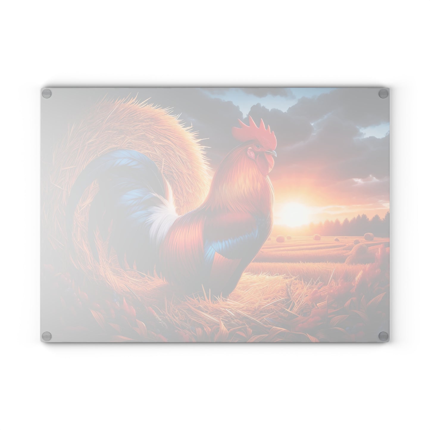 🐓🌅 Sunrise Rooster Cutting Board – Bold Farmhouse Charm for Your Kitchen 🌅🐓