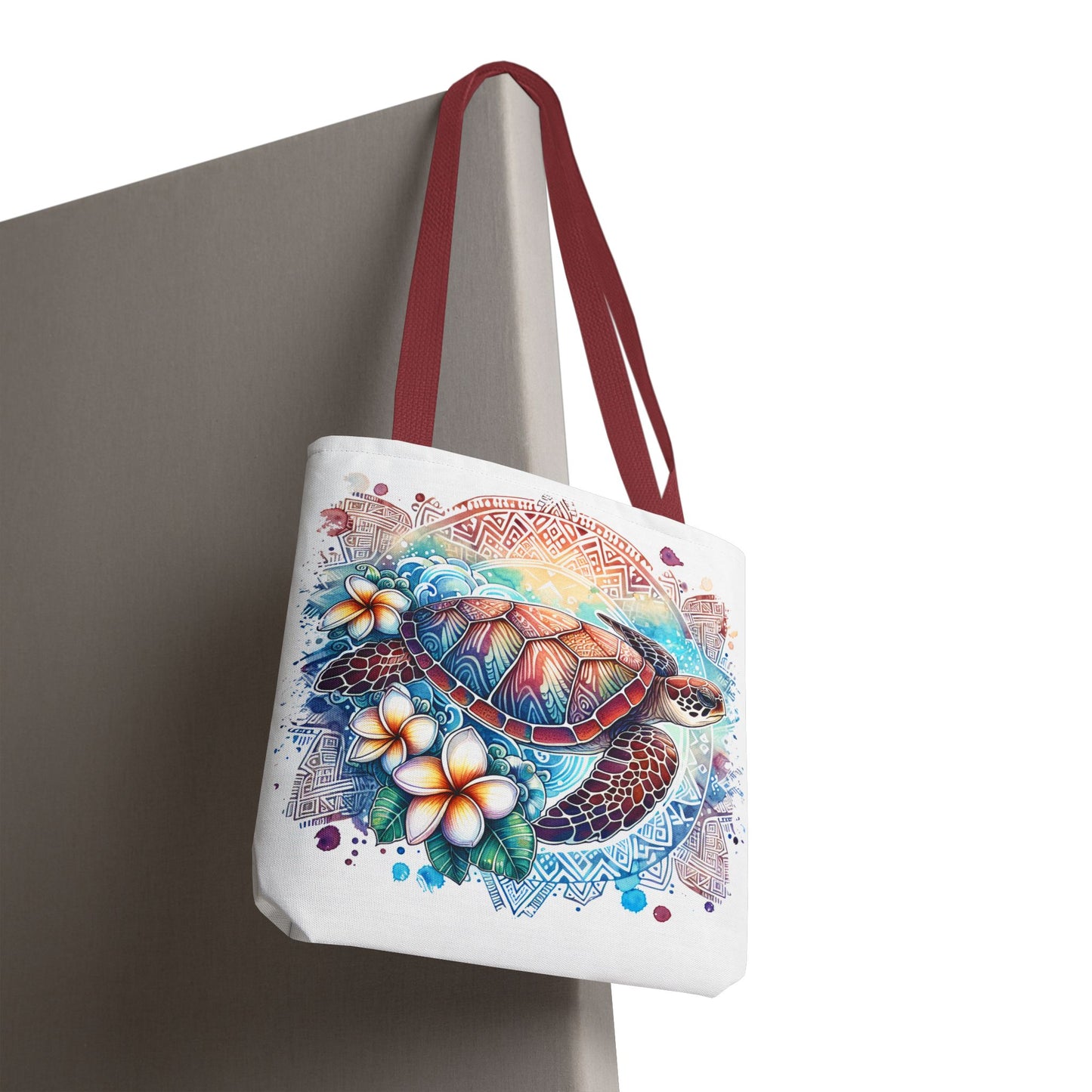 🐢 Vibrant Tribal Sea Turtle Tote Bag – Ocean Beauty Meets Island Vibes 🌊👜