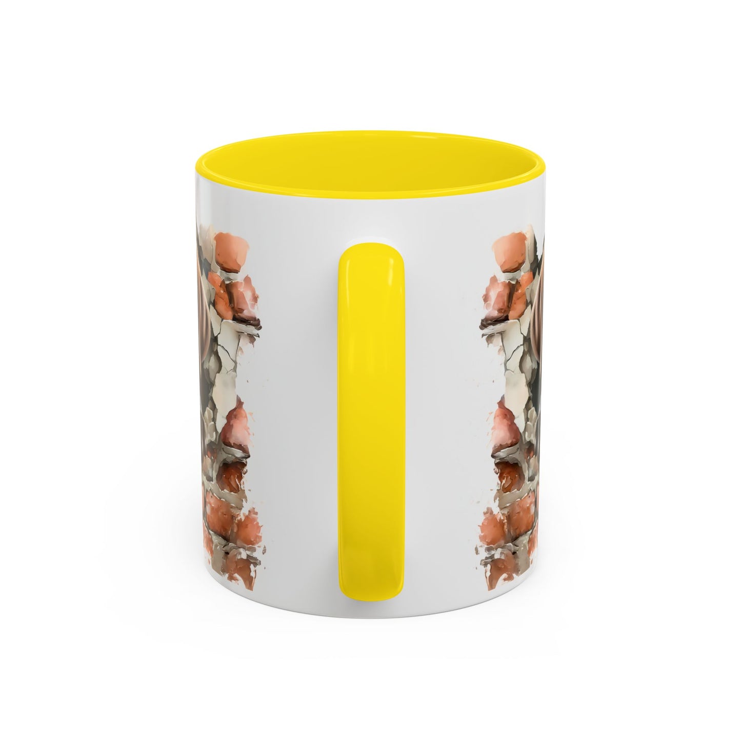 🐶🍫 Chocolate Lab Puppy Accent Mug – Sweet Brown Pup Coffee Cup ☕💛