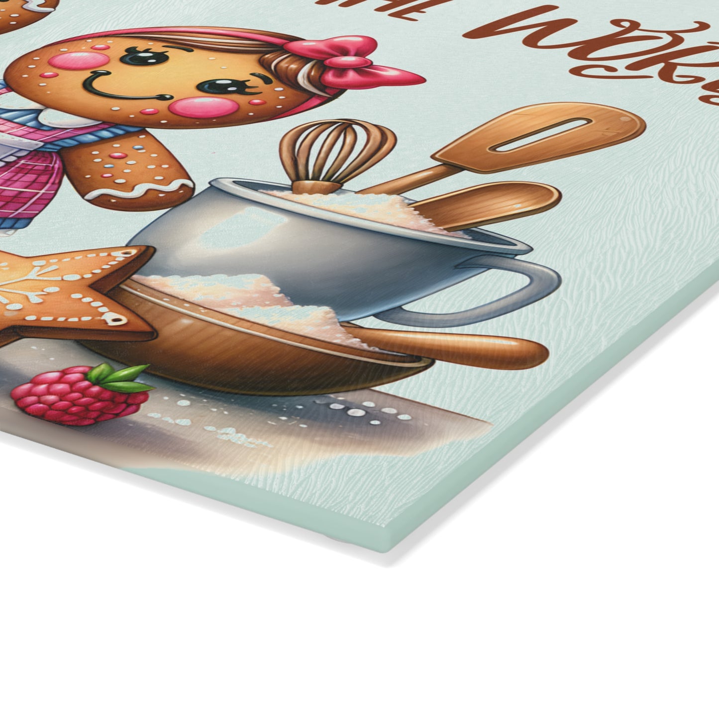 🍪🎄 Baking Joy to the World Gingerbread Couple Cutting Board 🎄🍪