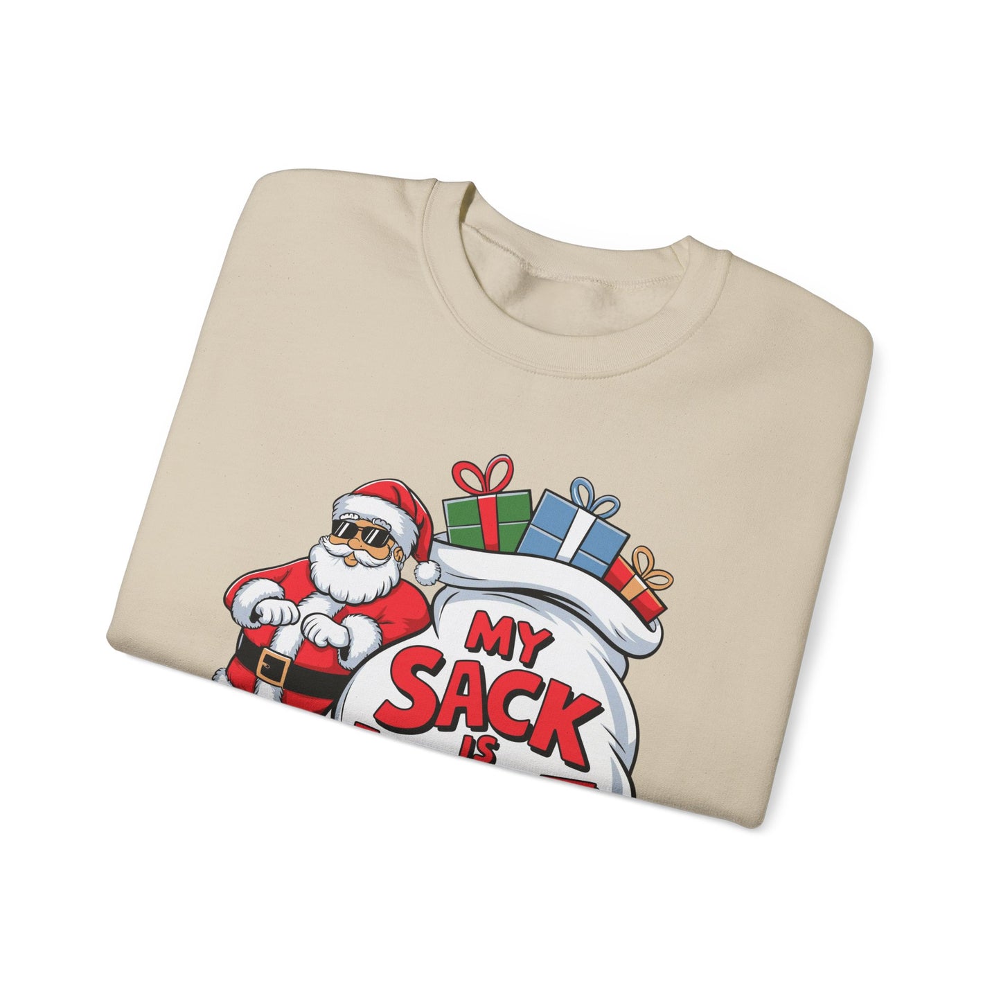 🎅😂 My Sack Is Huge Sweatshirt – Funny Santa Christmas Pullover for Men