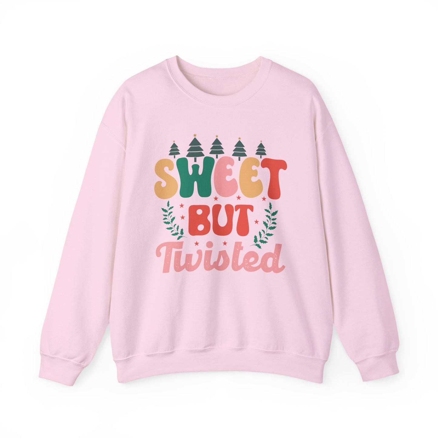 🎀✨ Sweet But Twisted Sweatshirt – Retro Pastel Christmas Vibes for the Season 🌲💖
