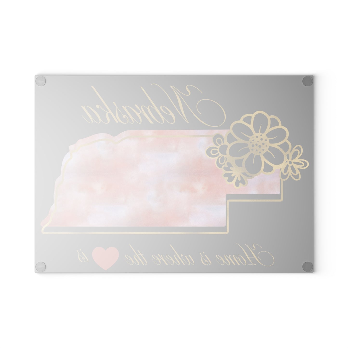 🌸 Nebraska Floral State Cutting Board – Rustic Charm Meets Heartland Pride 🌸