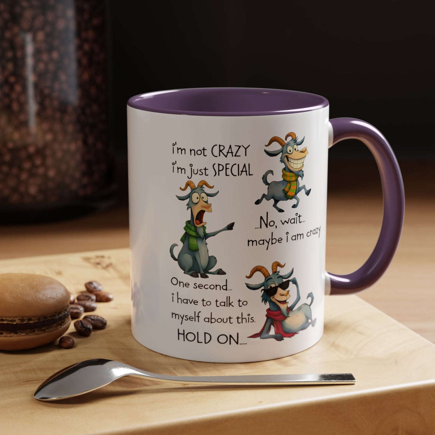 Funny Goat Quote Coffee Mug – “I’m Not Crazy, I’m Just Special” Humor Mug