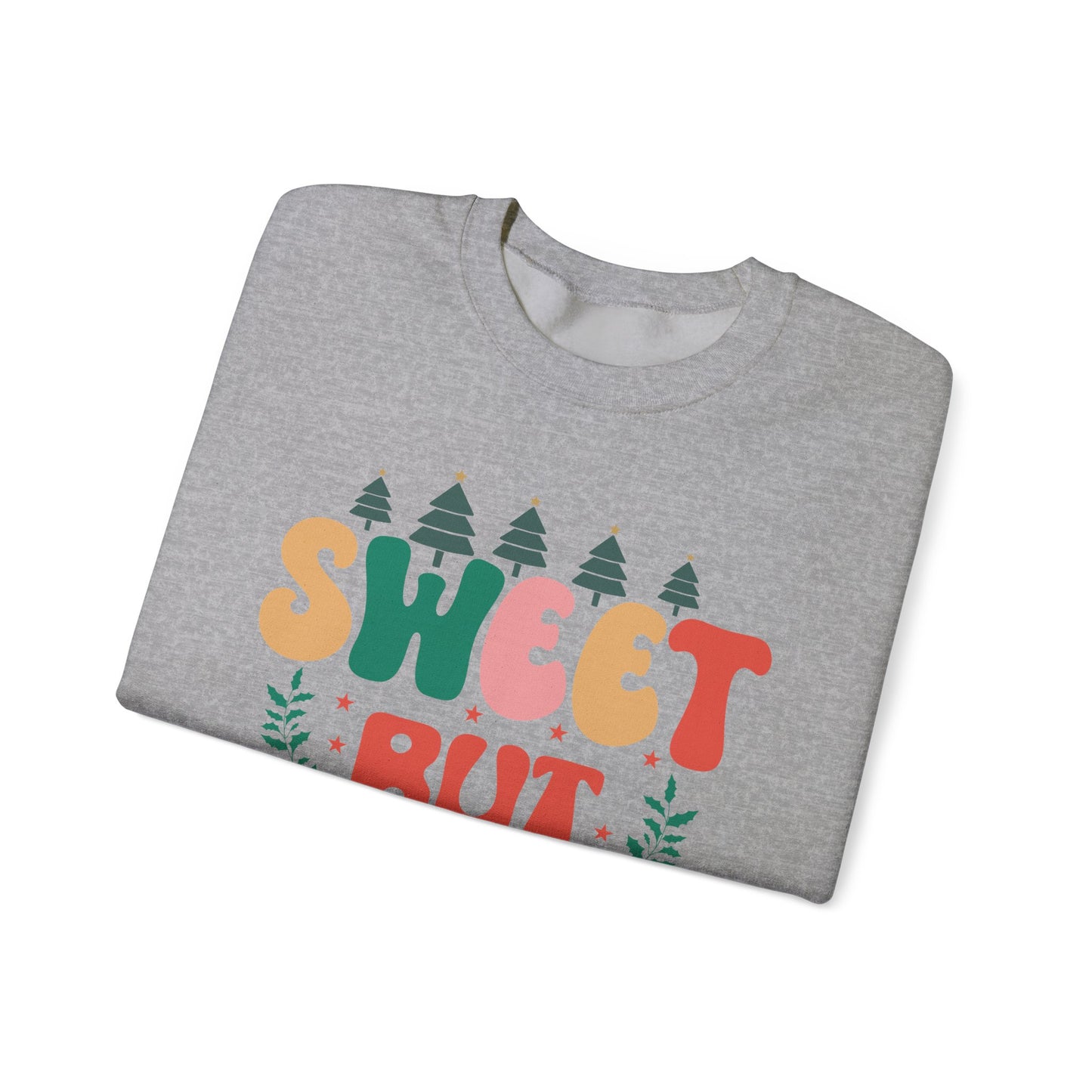 🎀✨ Sweet But Twisted Sweatshirt – Retro Pastel Christmas Vibes for the Season 🌲💖