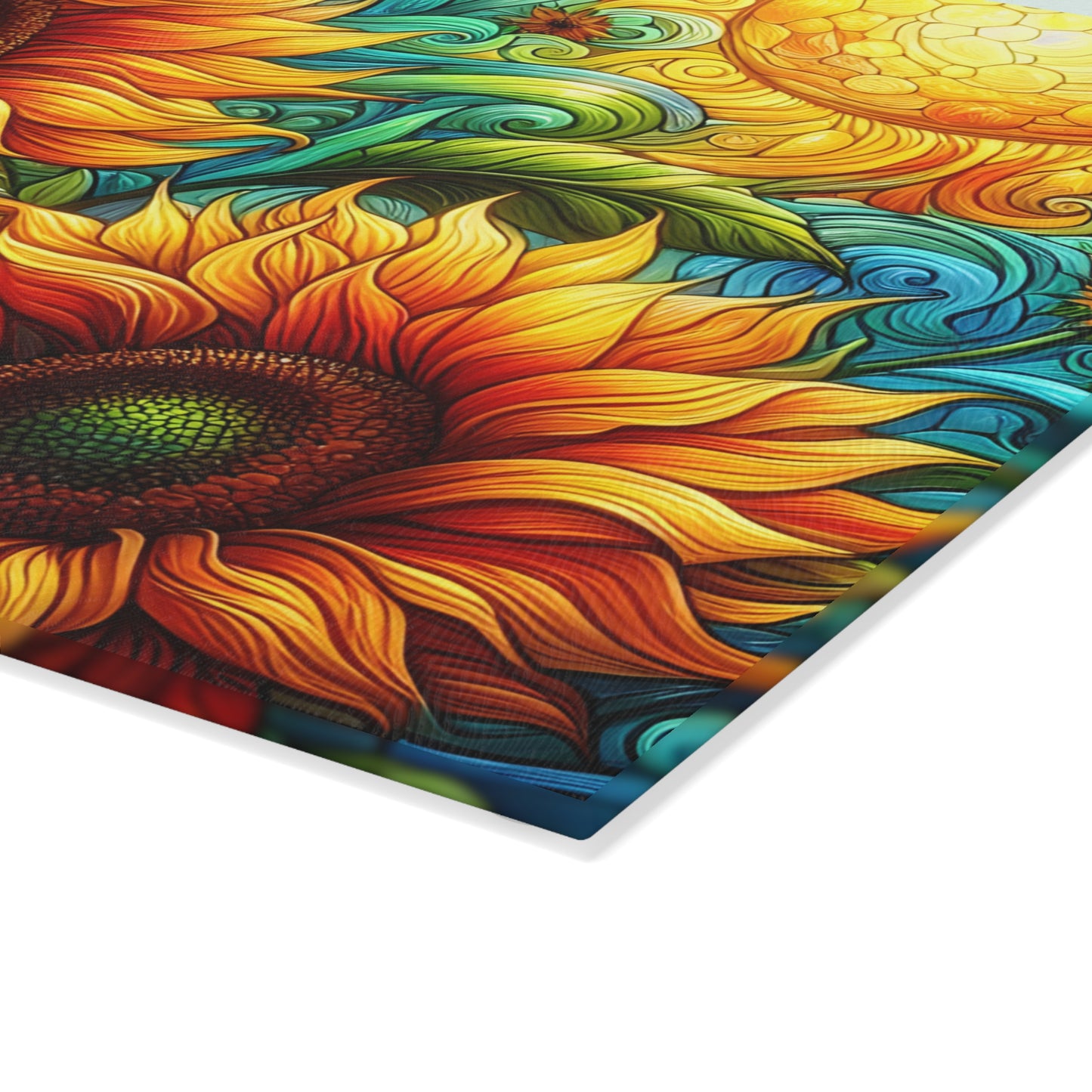 🌻✨ Sunflower Swirl Cutting Board – Vibrant Sunshine for Your Kitchen 🌞