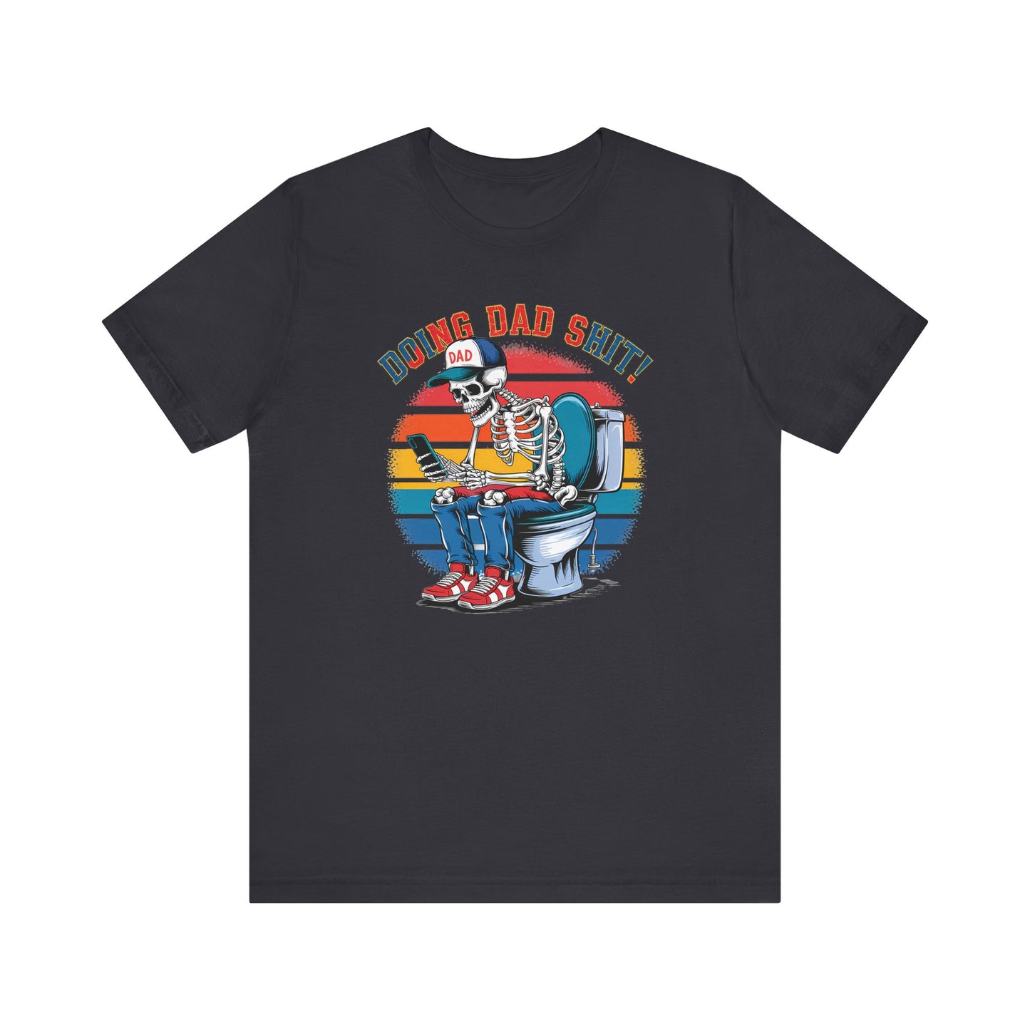 🧻 HACIENDO CABRAS DE PAPÁ | Camiseta gráfica divertida con esqueleto en el inodoro