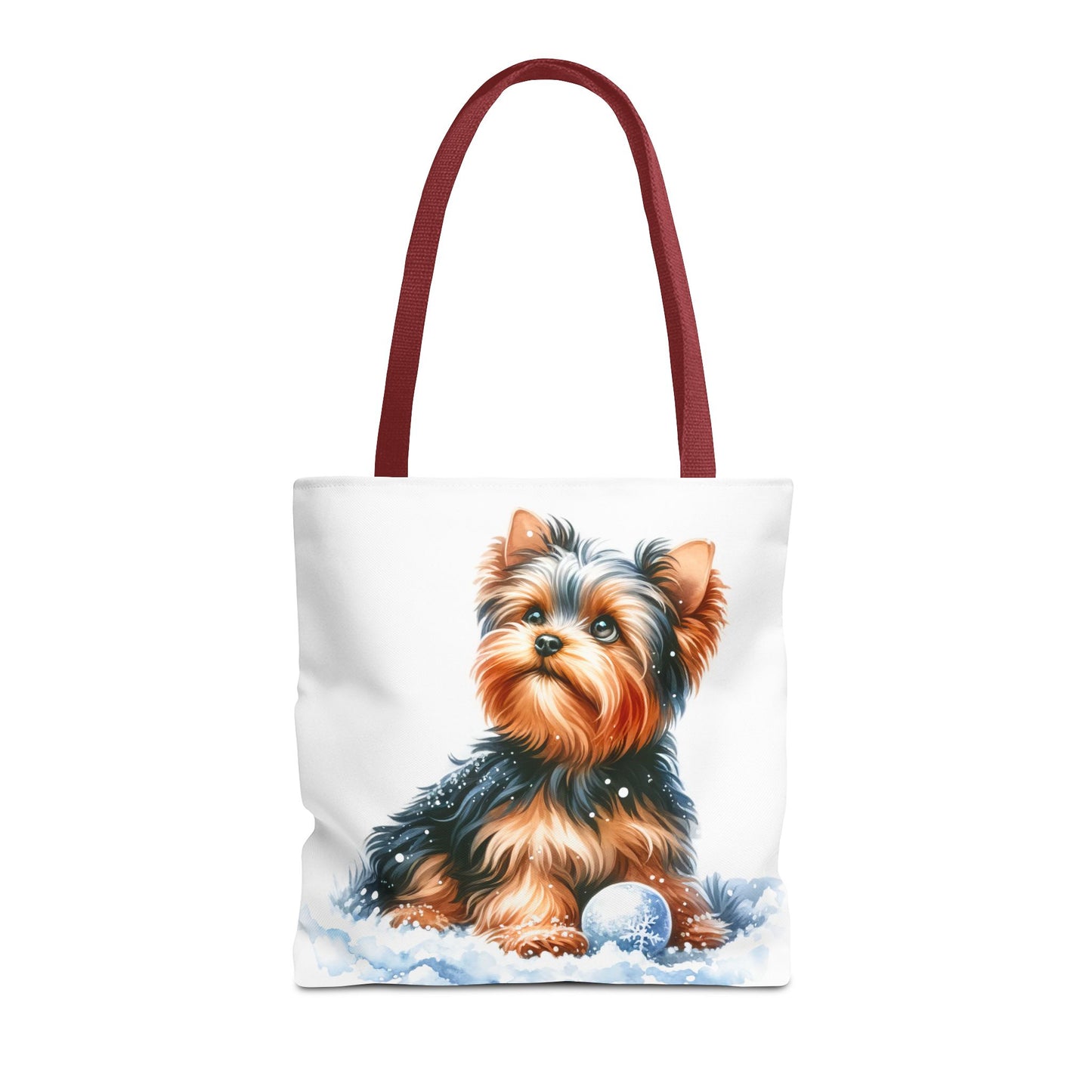 ❄️ Yorkie in Snow Tote Bag – Winter Cuteness with a Side of Sass 🐾👜
