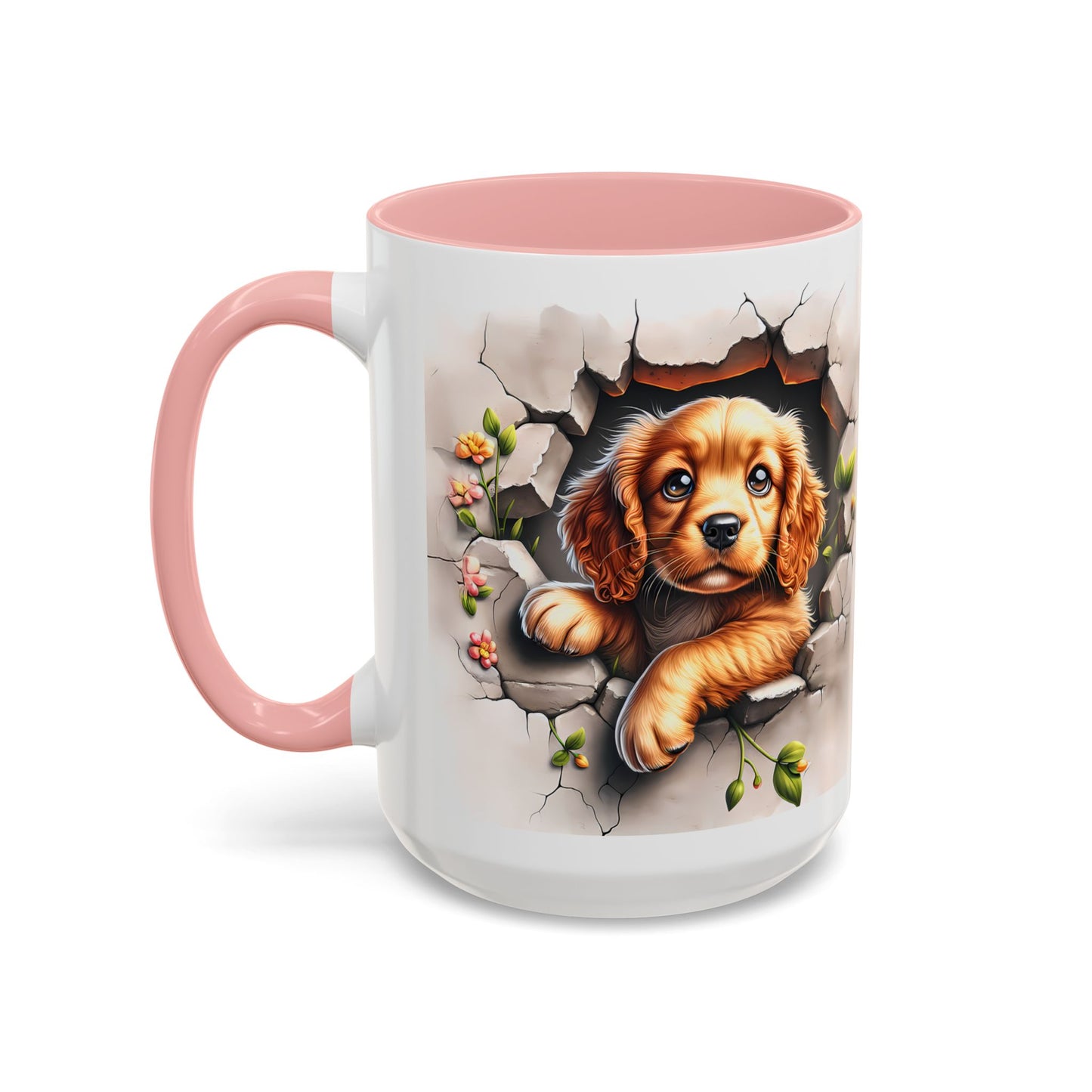 🐾 Cocker Spaniel Puppy Accent Mug – Sweet Fluffy Pup Coffee Cup ☕🤎