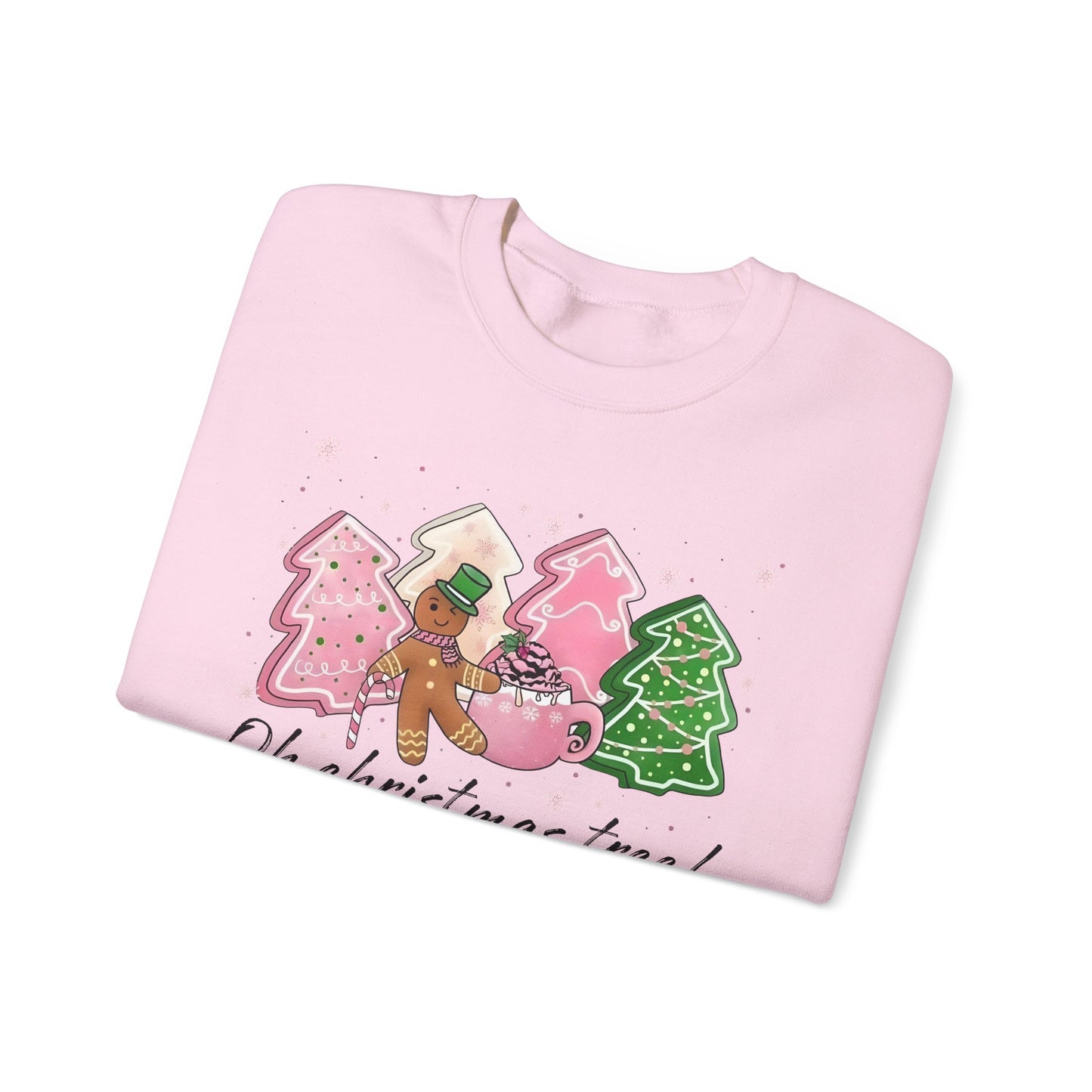 🎄🍪 Oh Christmas Tree! Gingerbread & Cocoa Crewneck – Sweet Holiday Cookie Lover Gift