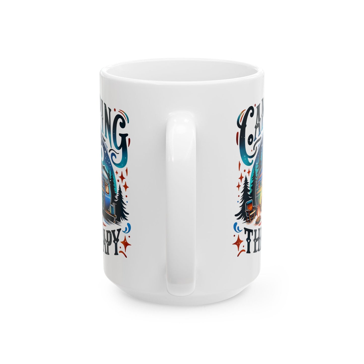 🏕️ Camping Is My Therapy – Travel Mug for Outdoor Lovers 🌲