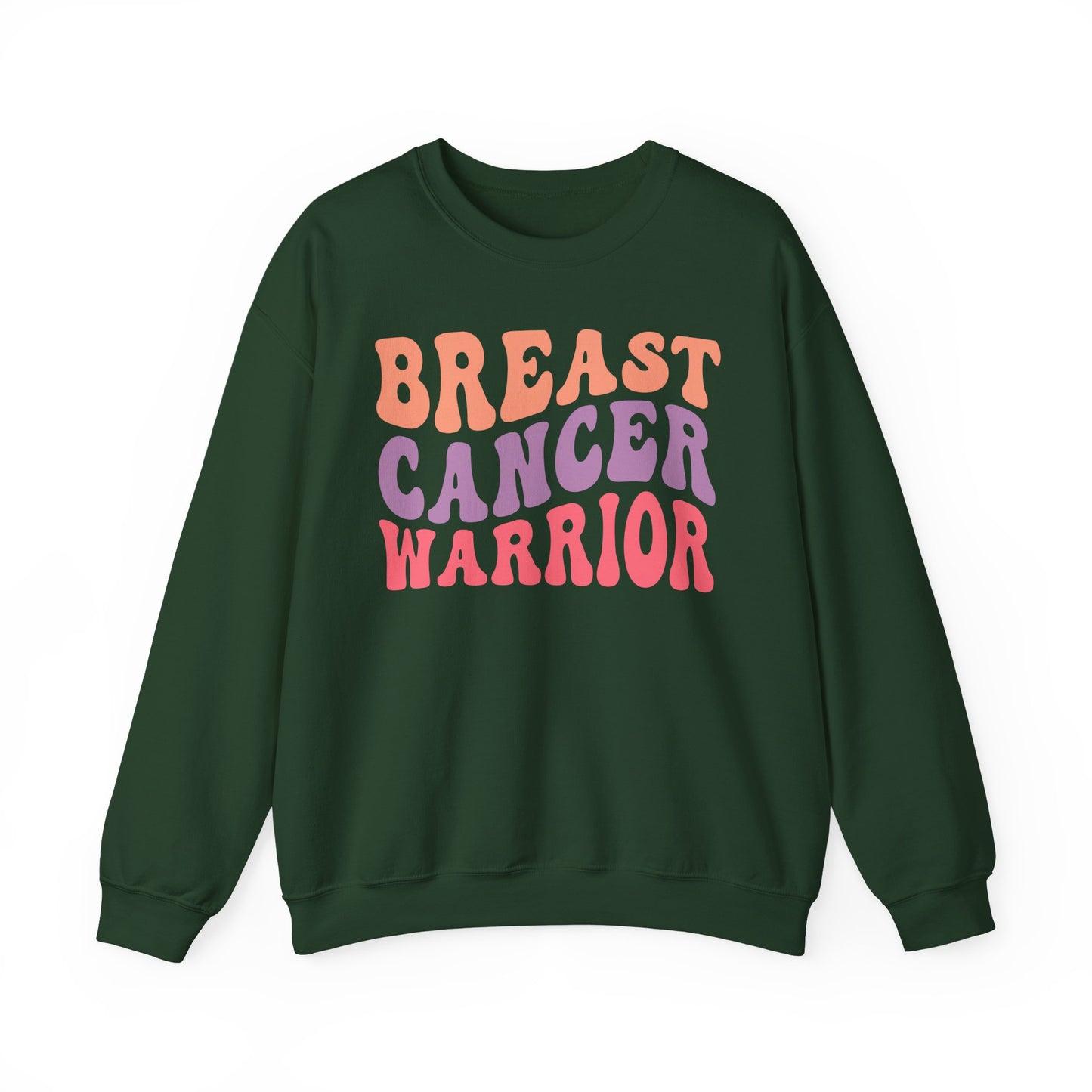 🌸✊ Breast Cancer Warrior Sweatshirt – Retro Awareness & Survivor Strength Crewneck