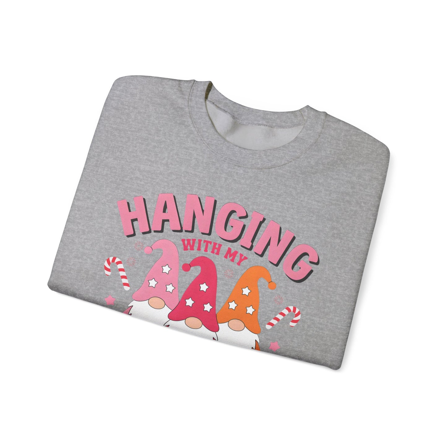 🎀 Hanging With My Gnomies Women’s Sweatshirt – Cute Holiday Matching Vibes