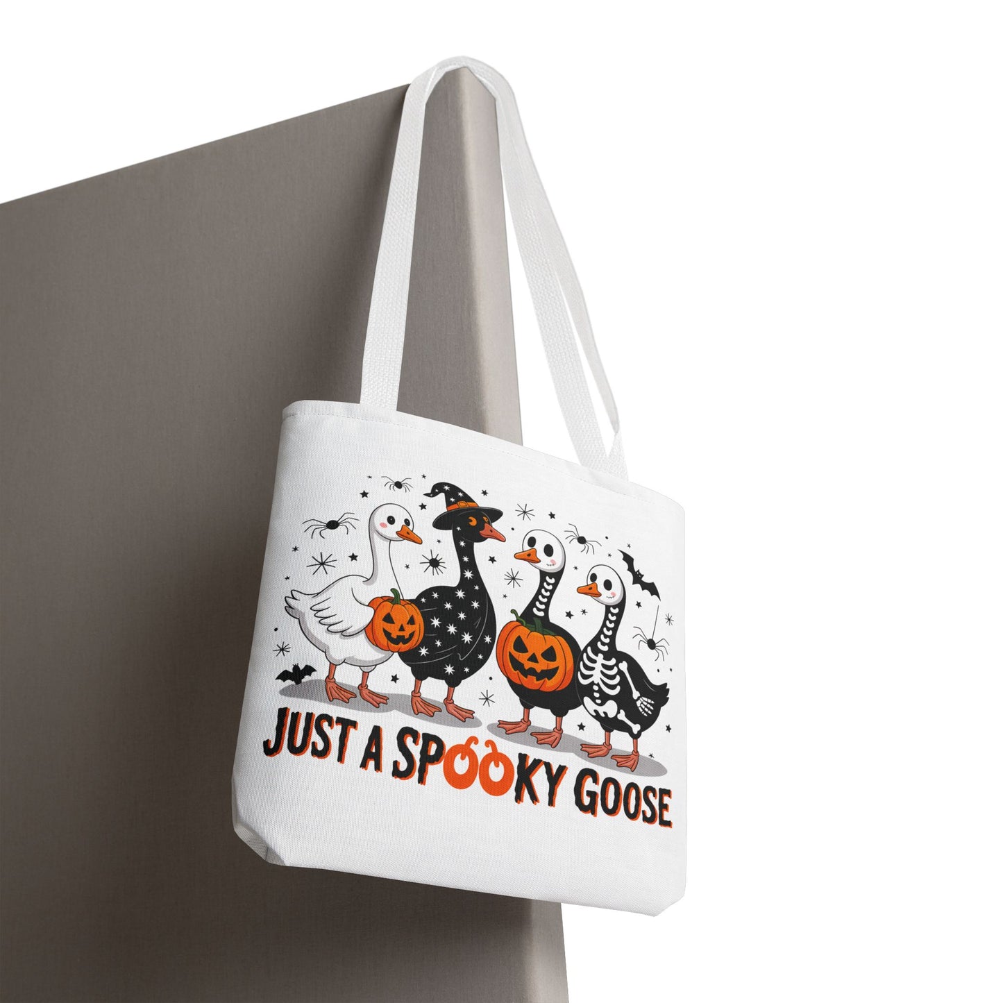 🦢 Just a Spooky Goose Tote Bag – Honkin’ Into Halloween 🎃👻