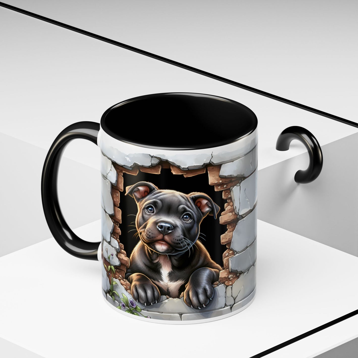 🐶☕ Pit Bull Puppy Accent Mug – Cute Breakthrough Pup Design ✨