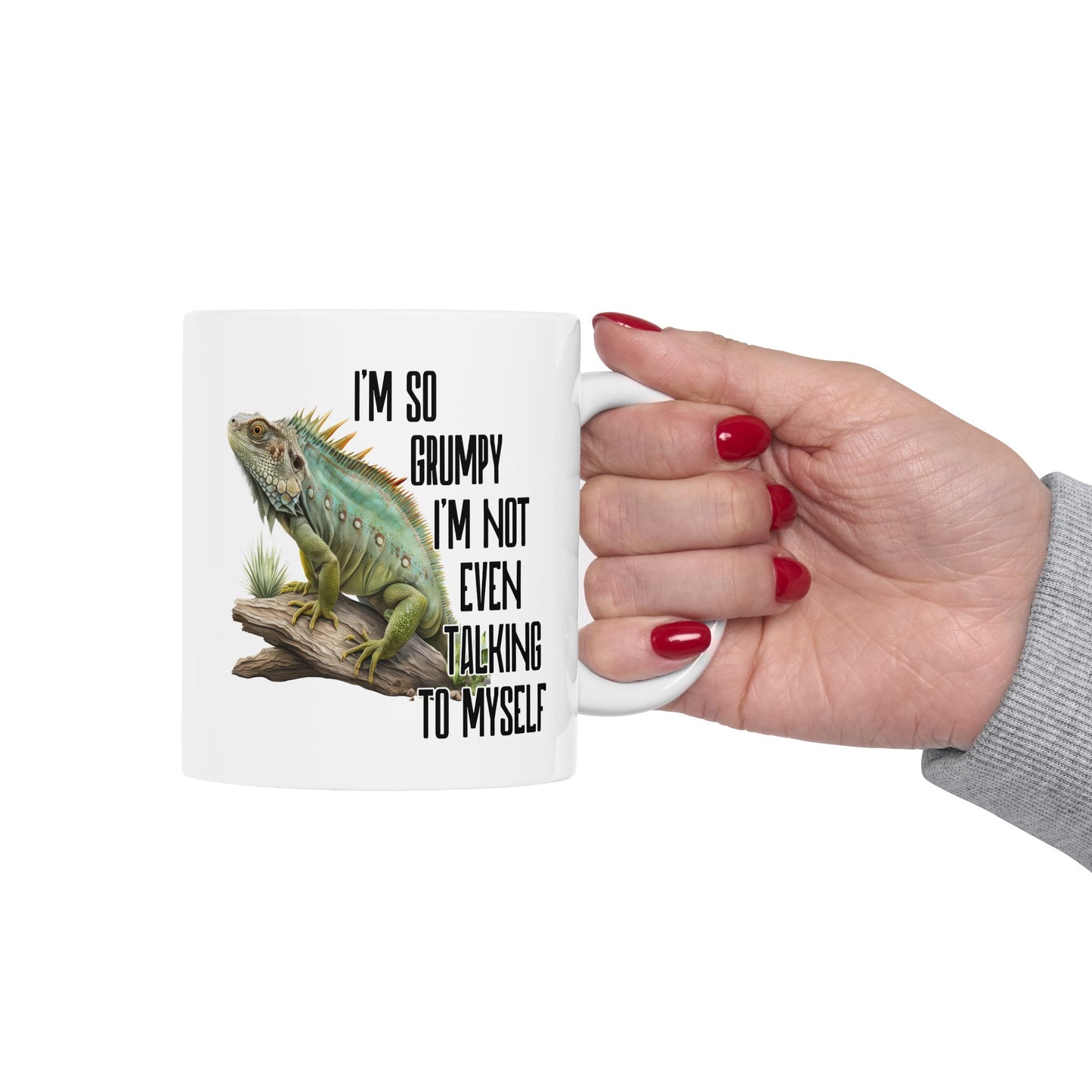 🦎 Estoy tan gruñón que hablo solo: divertida taza de café con forma de iguana para amantes sarcásticos de los reptiles ☕