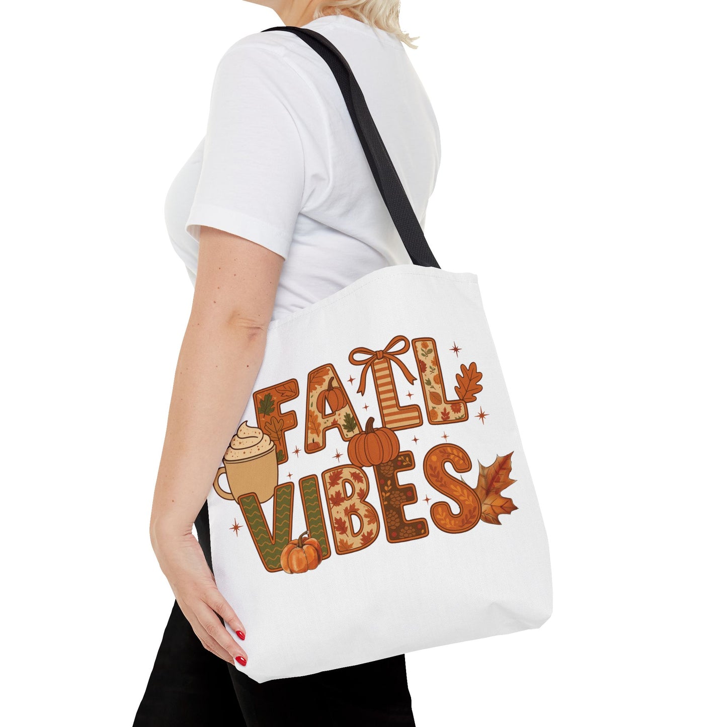 🍁 Fall Vibes Tote Bag – Cozy Comfort for Your Autumn Adventures 🎃☕