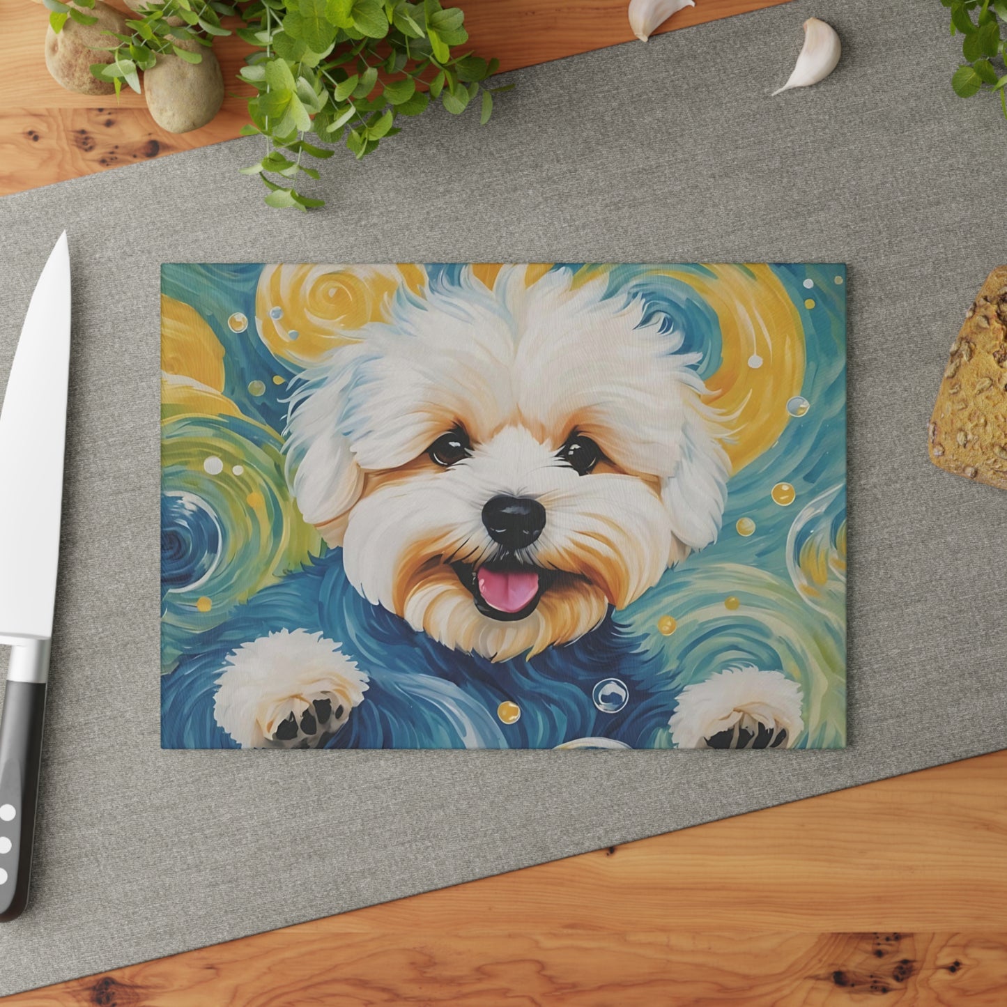 🐶✨ Bichon Frise Cutting Board – Fluffy Charm for Your Kitchen Décor
